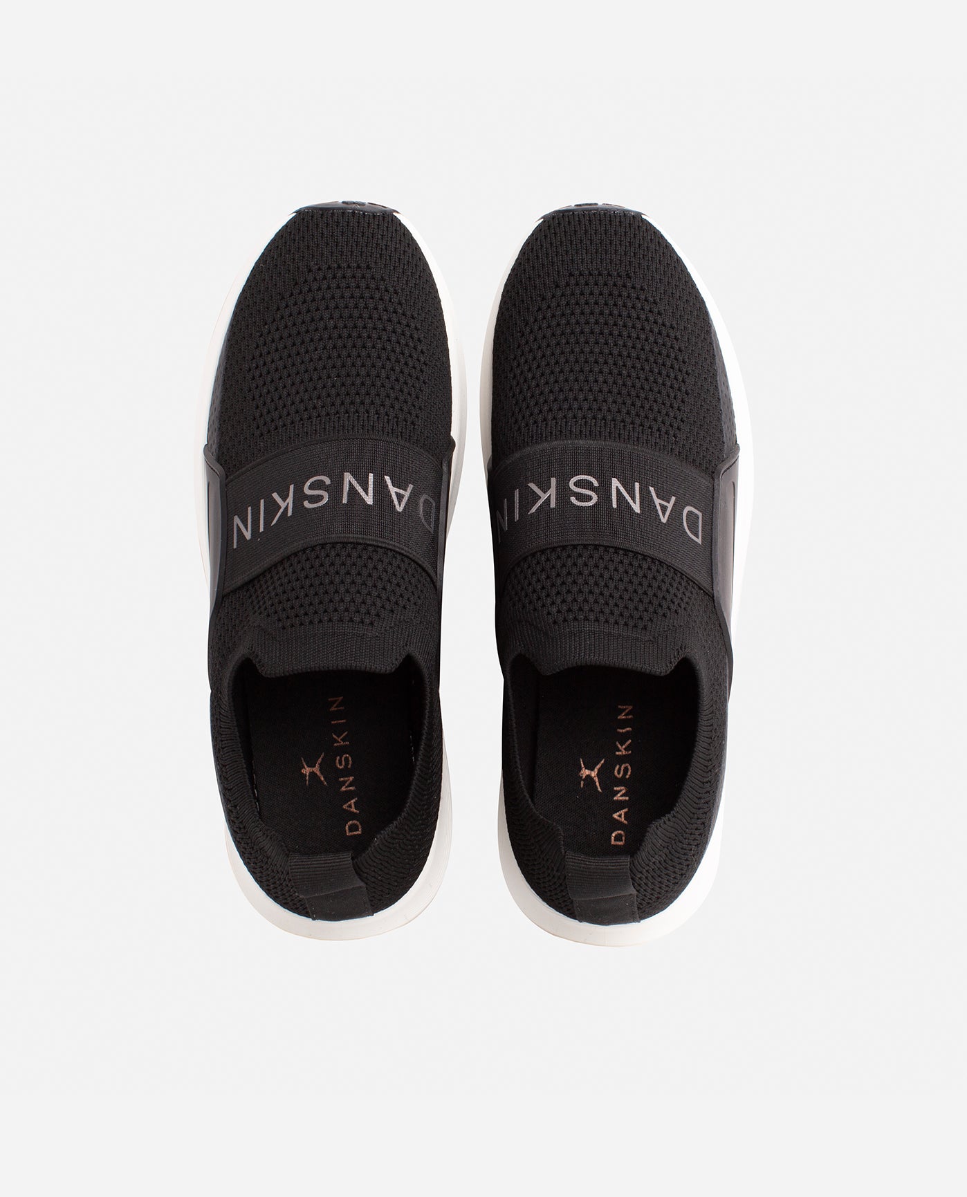 Top View of Danskin Black Insight Slip On Sneaker | DSK BLACK
