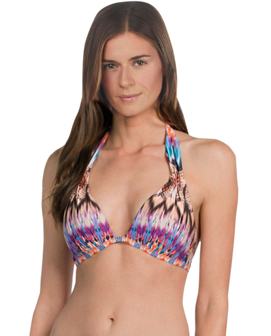 Front View of Kenneth Cole Miss Mojave Halter Bikini Top | KKC MOJAVE