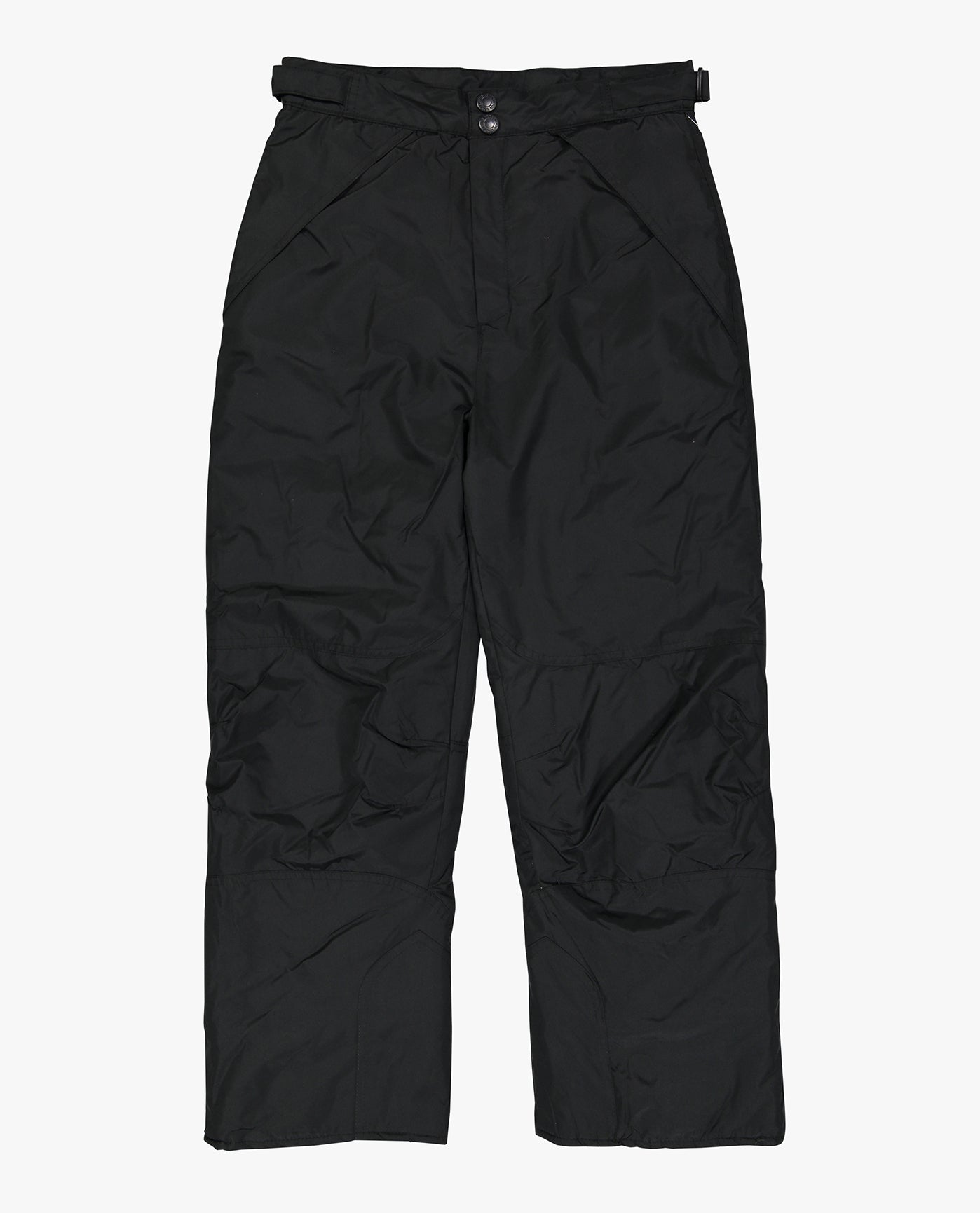 Front View of London Fog Boys Snow Pant With Front Pockets | LF BLACK