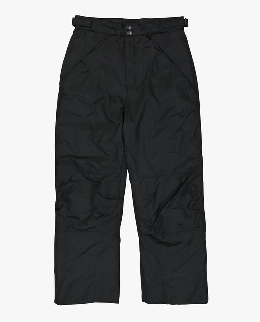 Front View of London Fog Boys Snow Pant With Front Pockets | LF BLACK