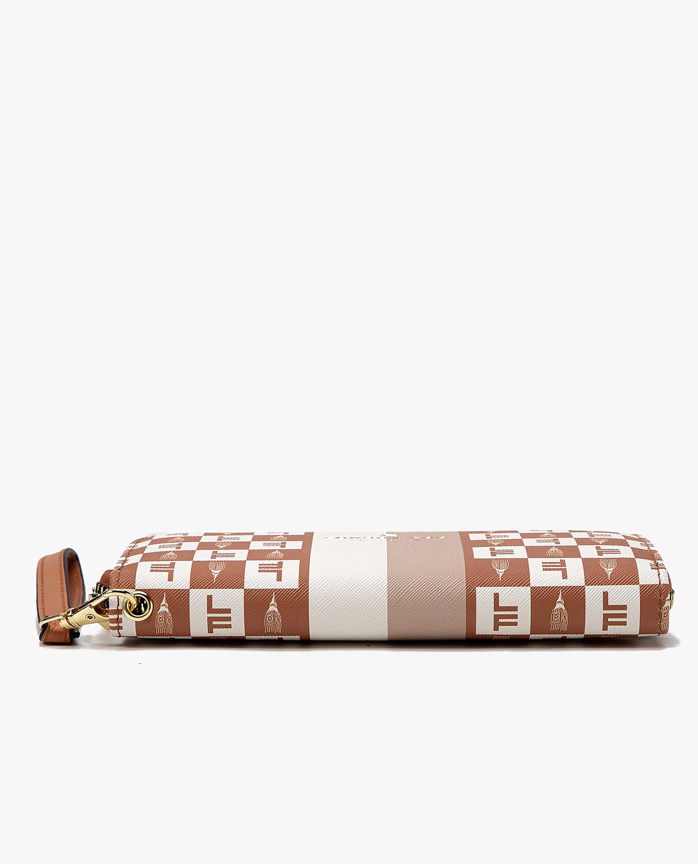 Bottom View of London Fog Adalia Signature Zip Around Wallet | LF CAMEL