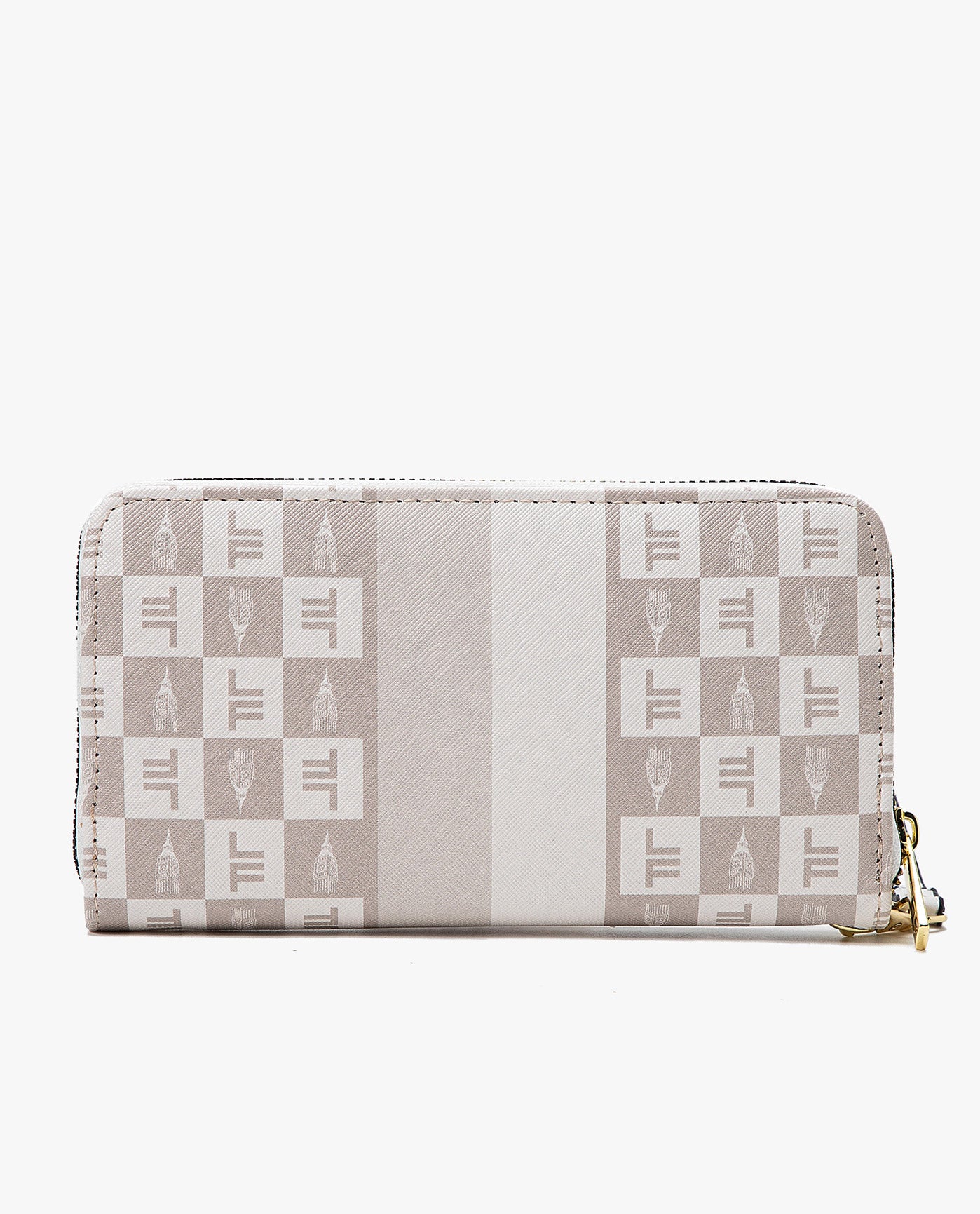 Back View of London Fog Adalia Signature Zip Around Wallet | LF WHITE
