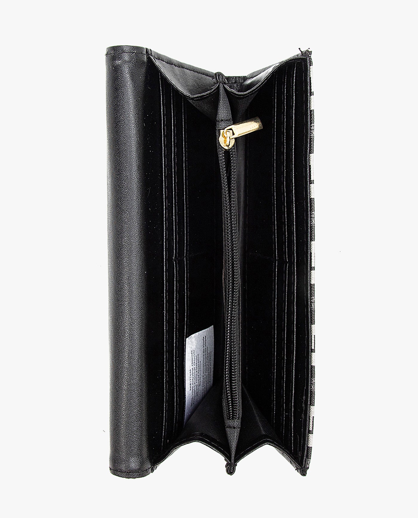 Top View of London Fog Lara Signature Flap Wallet | LF BLACK

