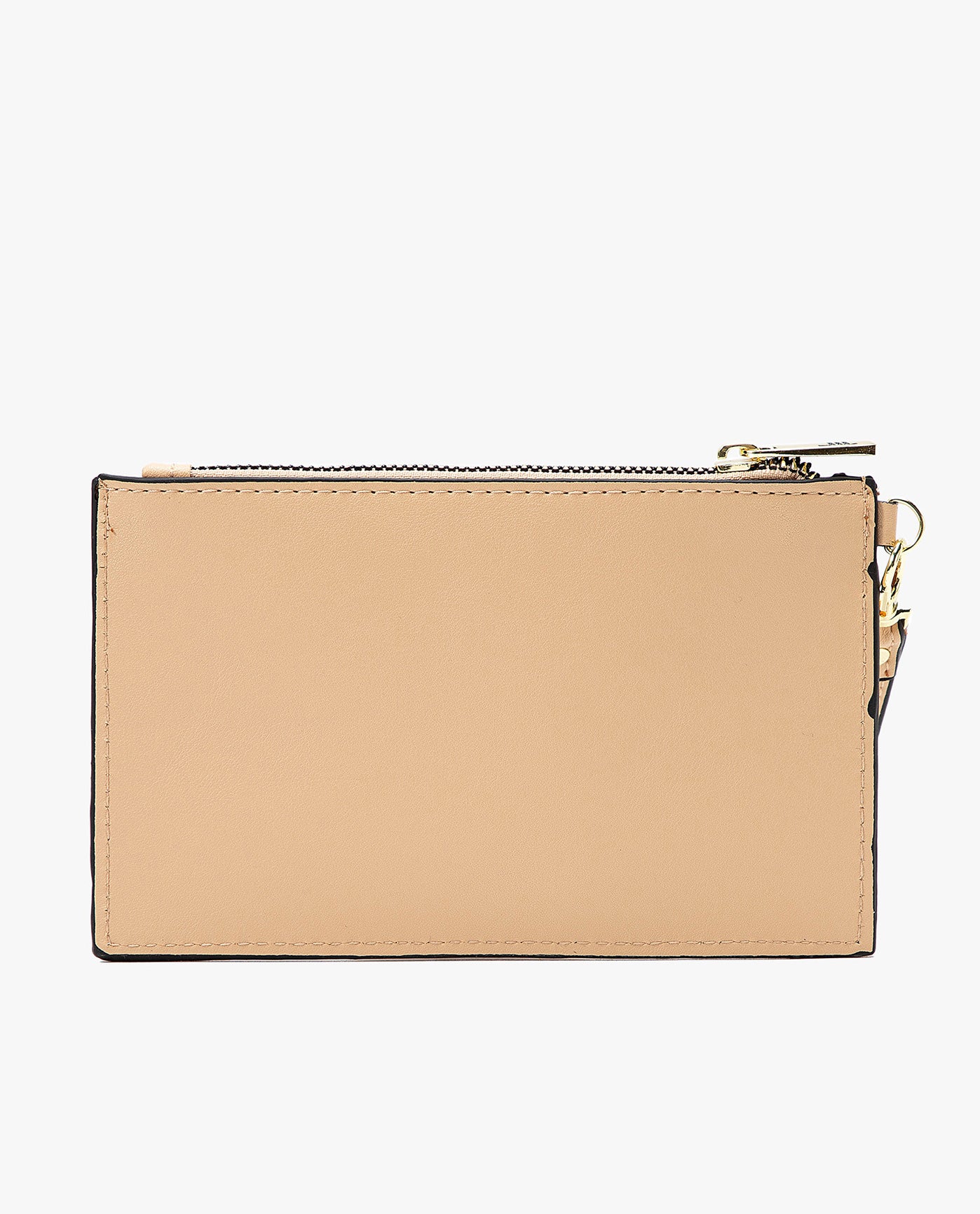 Back View of London Fog Hannah Laser Cut Wristlet Double Zip | LF LATTE
