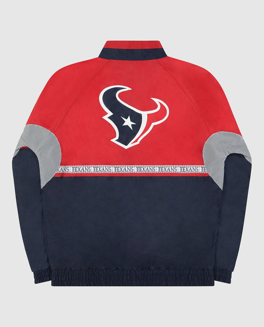 Back View of Starter Red And Navy Houston Texans Full-Zip Academy Ii Starter Jacket | STR HOUSTON TEXANS RED AND NAVY