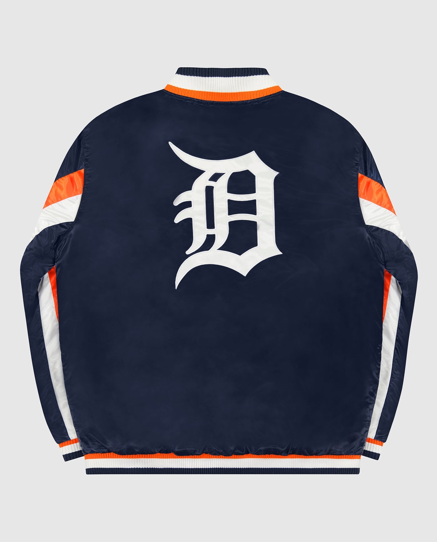 Back View of Starter Navy Detroit Tigers Full-Snap Ace Starter Jacket | STR DETROIT TIGERS NAVY