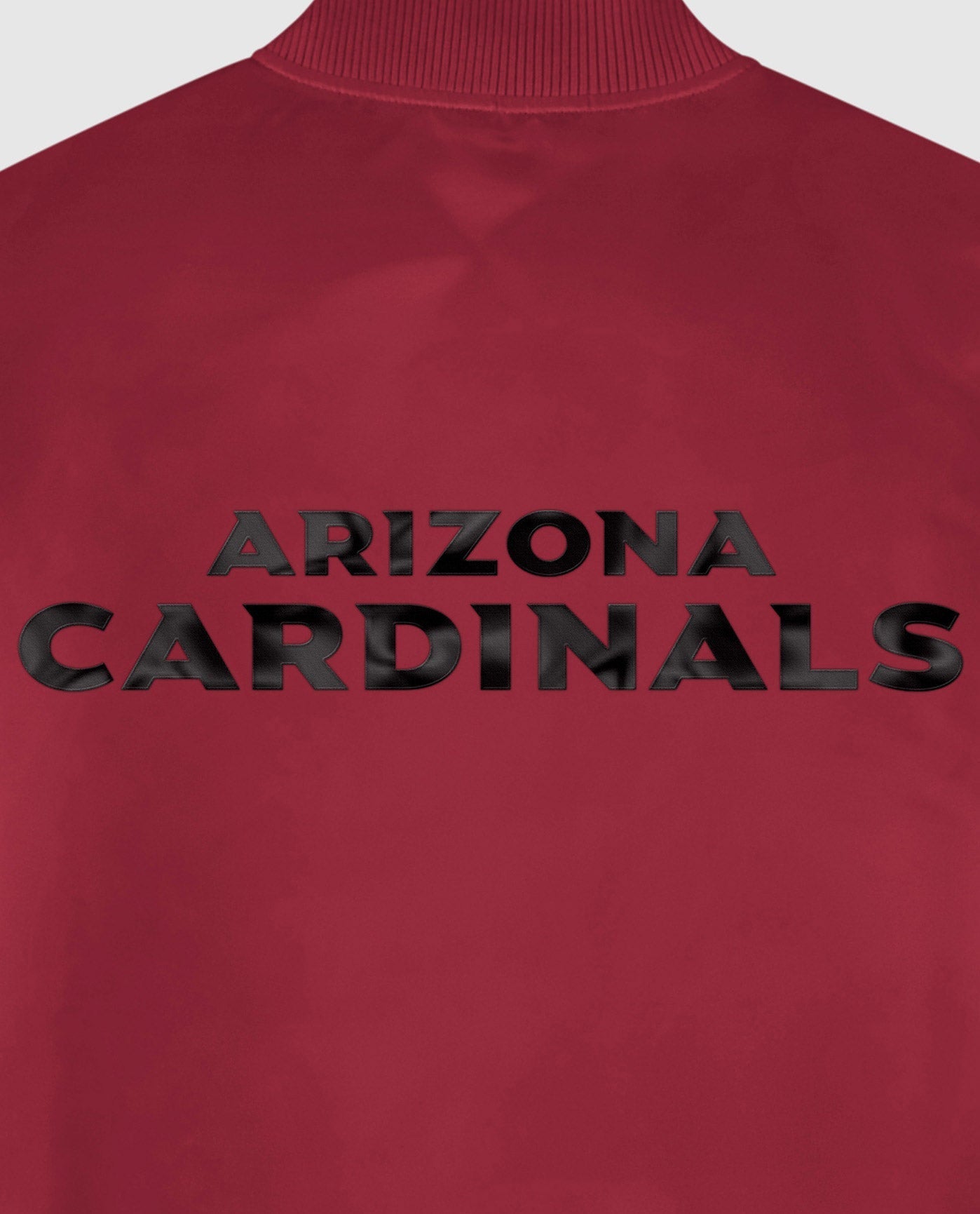 Detail View of Starter Red Arizona Cardinals Satin Full-Snap Starter Jacket | STR ARIZONA CARDINALS RED