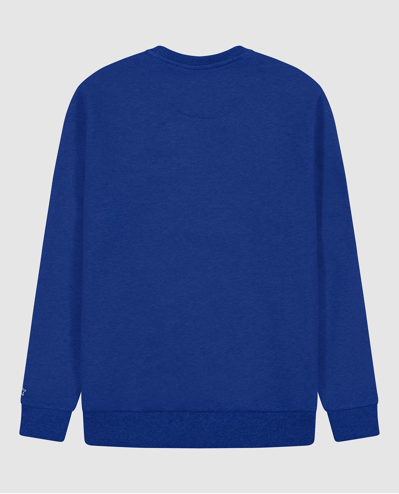 Back View of Starter Blue New York Giants Starter Jacquard Pullover Sweater | STR NEW YORK GIANTS BLUE