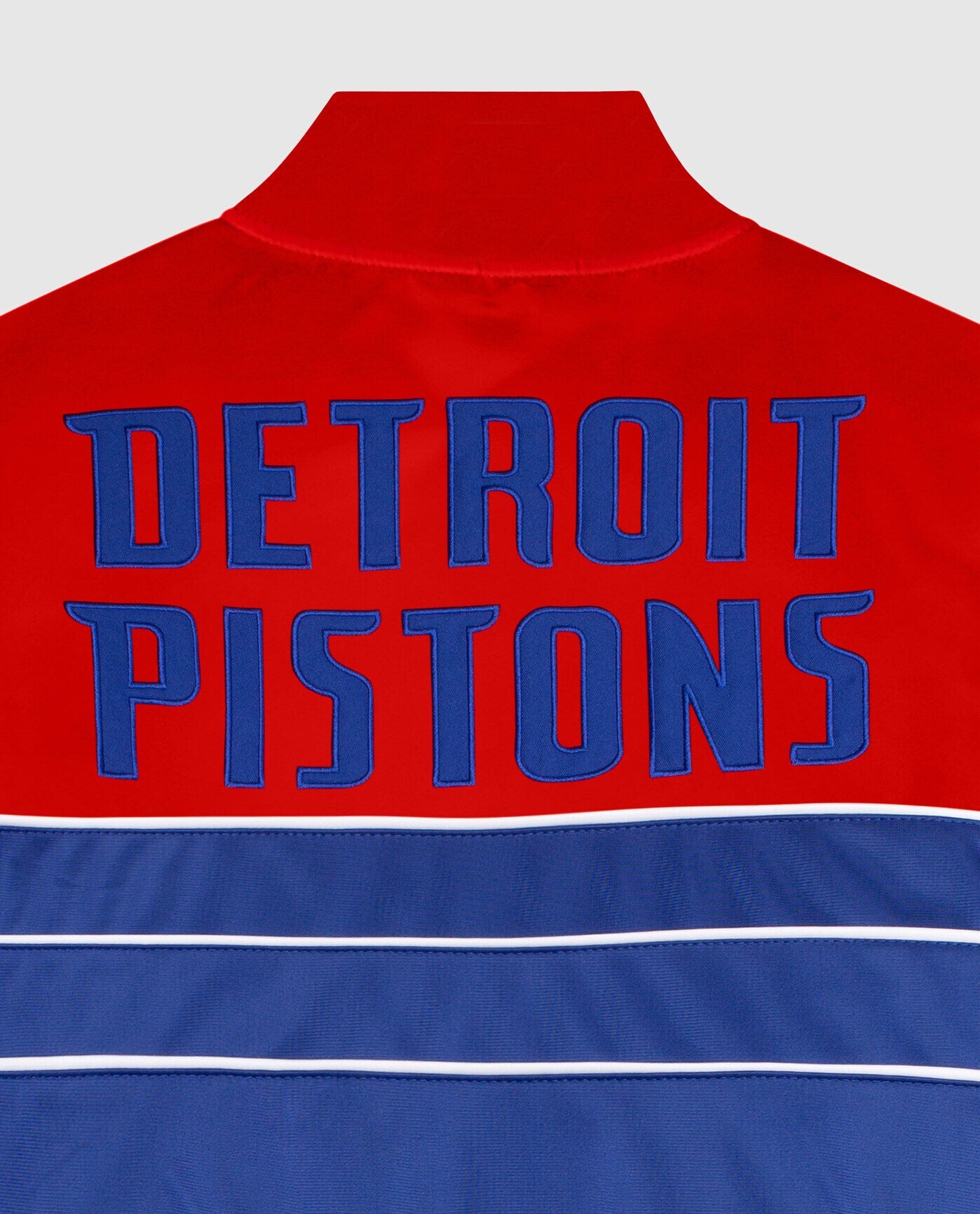 Detail View of Starter Blue Detroit Pistons Knit Full-Zip Starter Jacket | STR DETROIT PISTONS BLUE