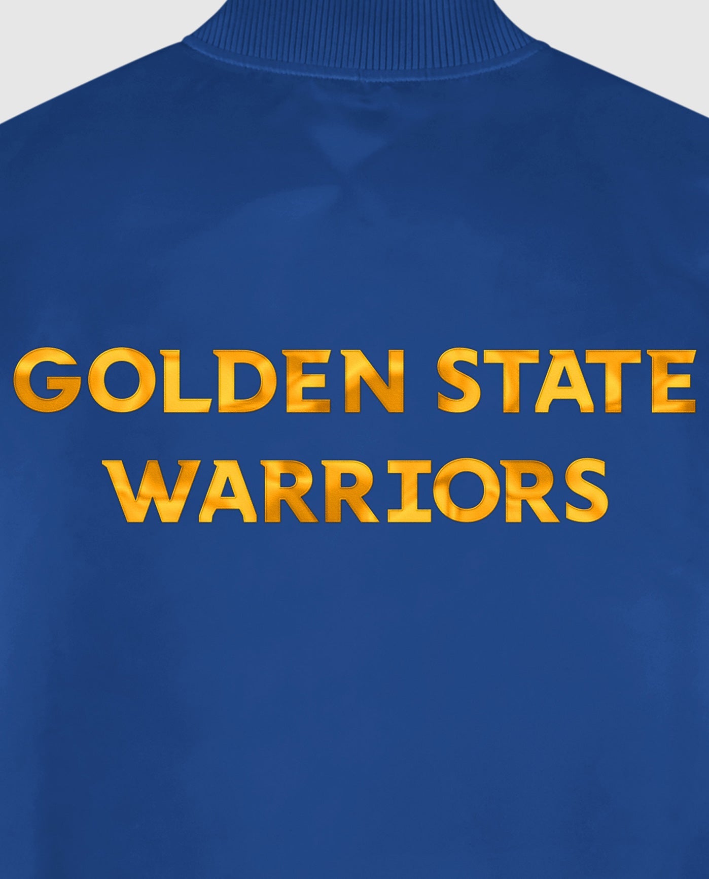 Detail View of Starter Blue Golden State Warriors Satin Full-Snap Starter Jacket | STR GOLDEN STATE WARRIORS BLUE