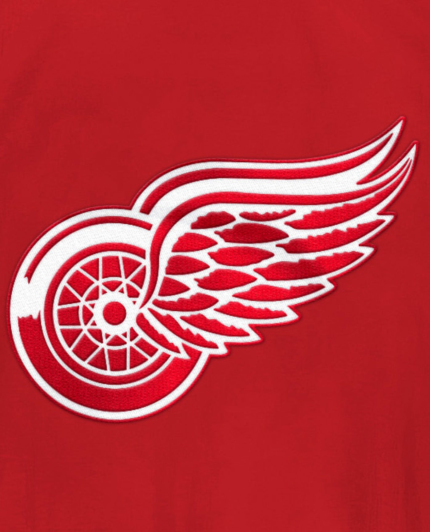 Detail View of Starter Red Detroit Red Wings Home Team Half-Zip Starter Jacket | STR DETROIT RED WINGS RED