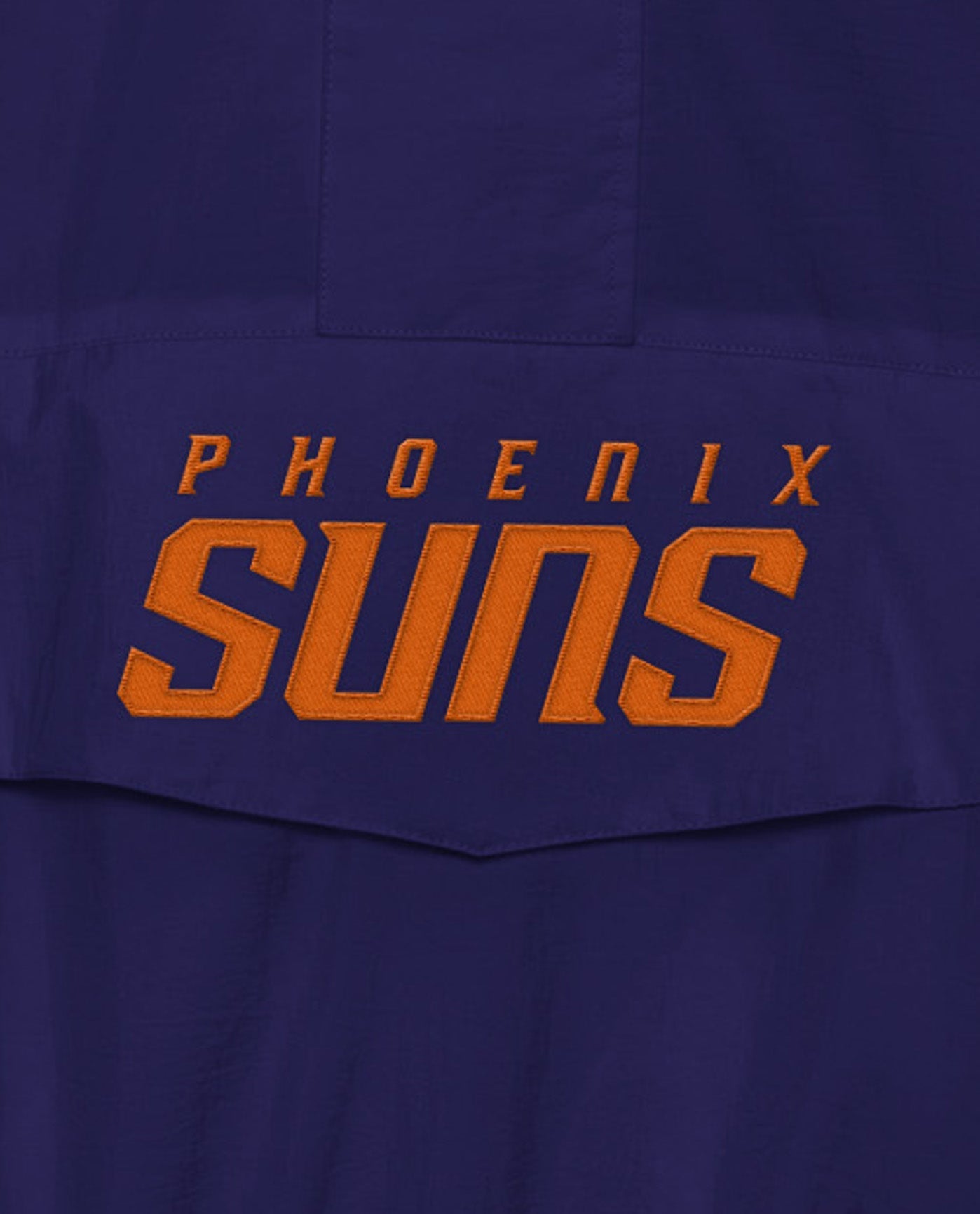 Side View of Starter Purple Phoenix Suns Home Team Half-Zip Starter Jacket | STR PHOENIX SUNS PURPLE