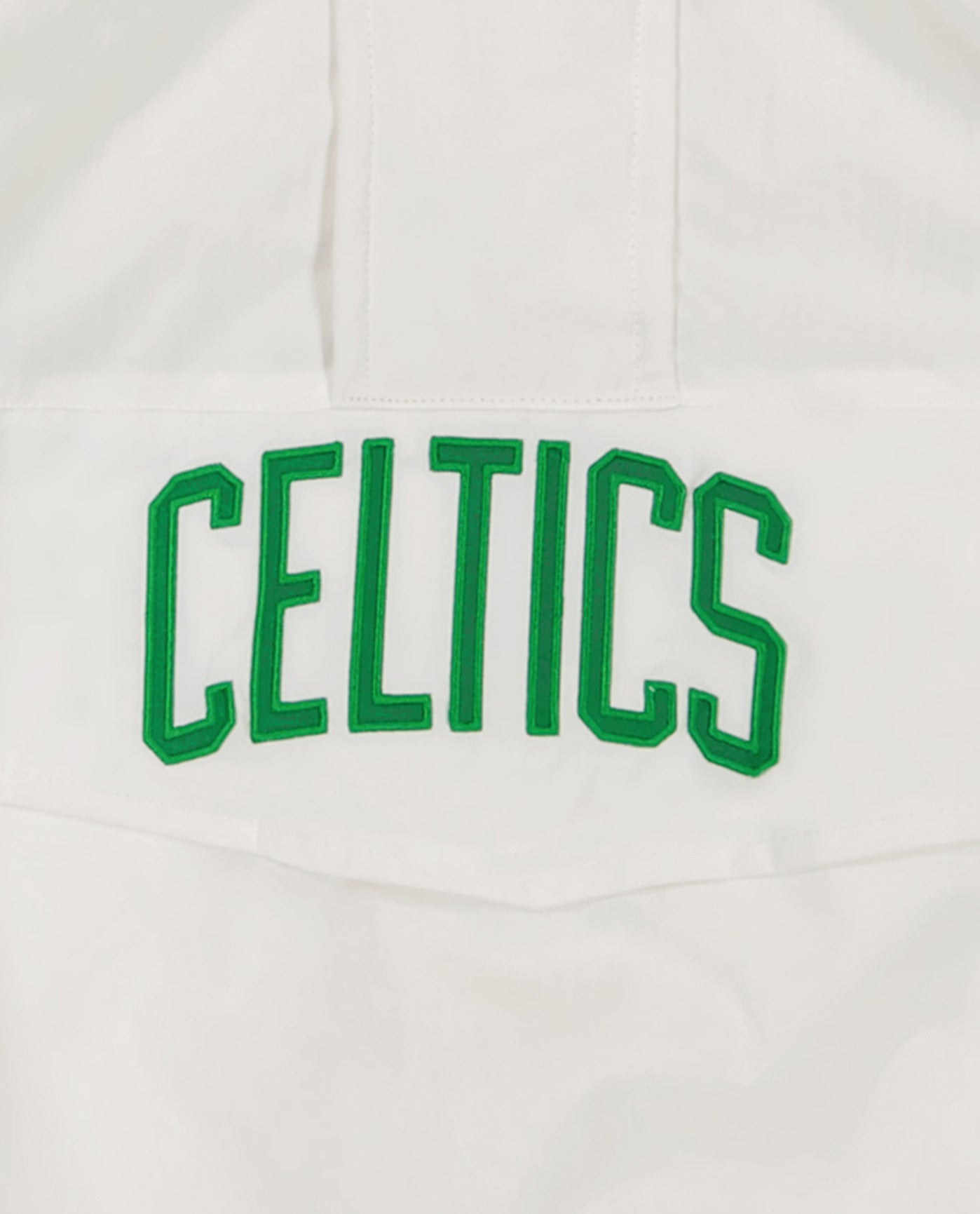 Alternate Detail View of Starter White Boston Celtics Pullover Half-Zip Hooded Impact Starter Jacket | STR BOSTON CELTICS WHITE