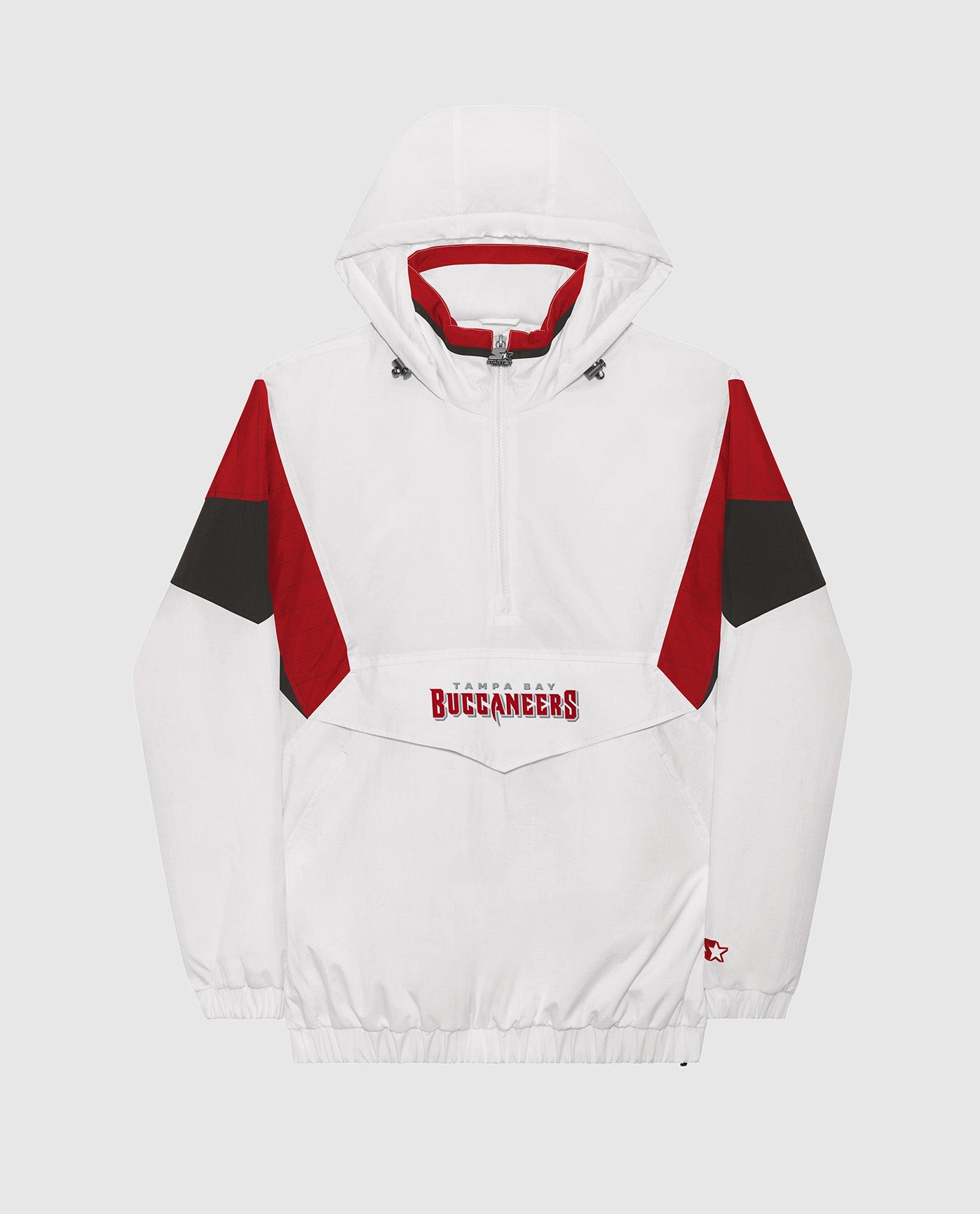 Starter White Tampa Bay Buccaneers-The Breakaway Nylon Half-Zip