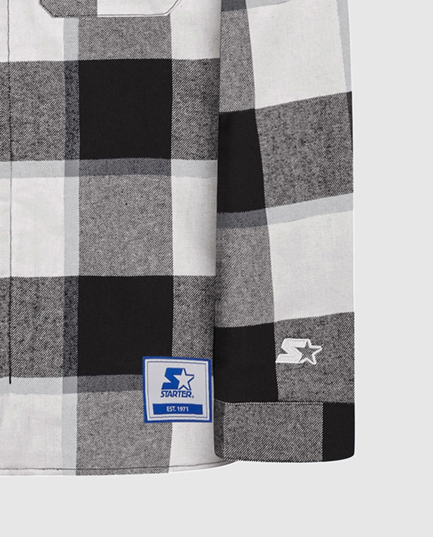 Detail View of Starter Black Washington Commanders The Big Joe Sherpa Lined Plaid Starter Jacket | STR WASHINGTON COMMANDERS BLACK