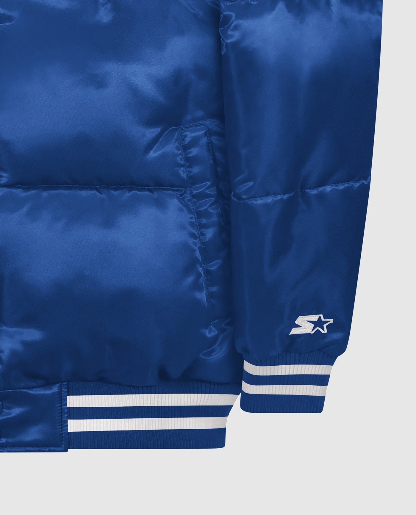 Detail View of Starter Blue Buffalo Bills Mafia Bronx Bubble Starter Jacket | STR BUFFALO BILLS BLUE