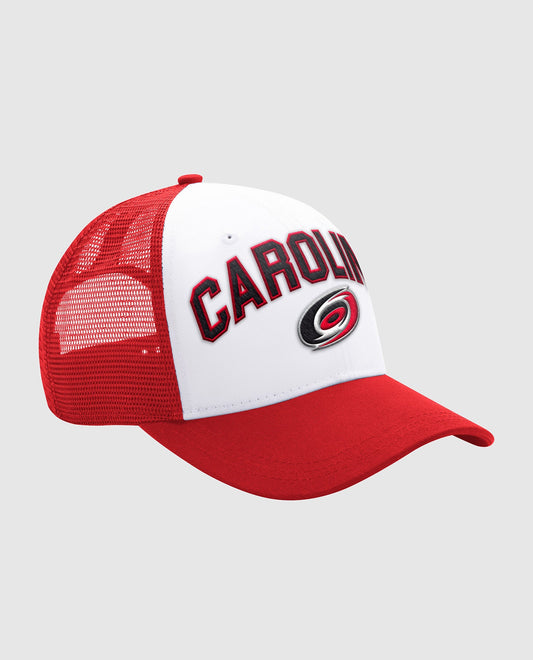 Front View of Starter Red Carolina Hurricanes Starter Trucker Hat | STR CAROLINA HURRICANES RED