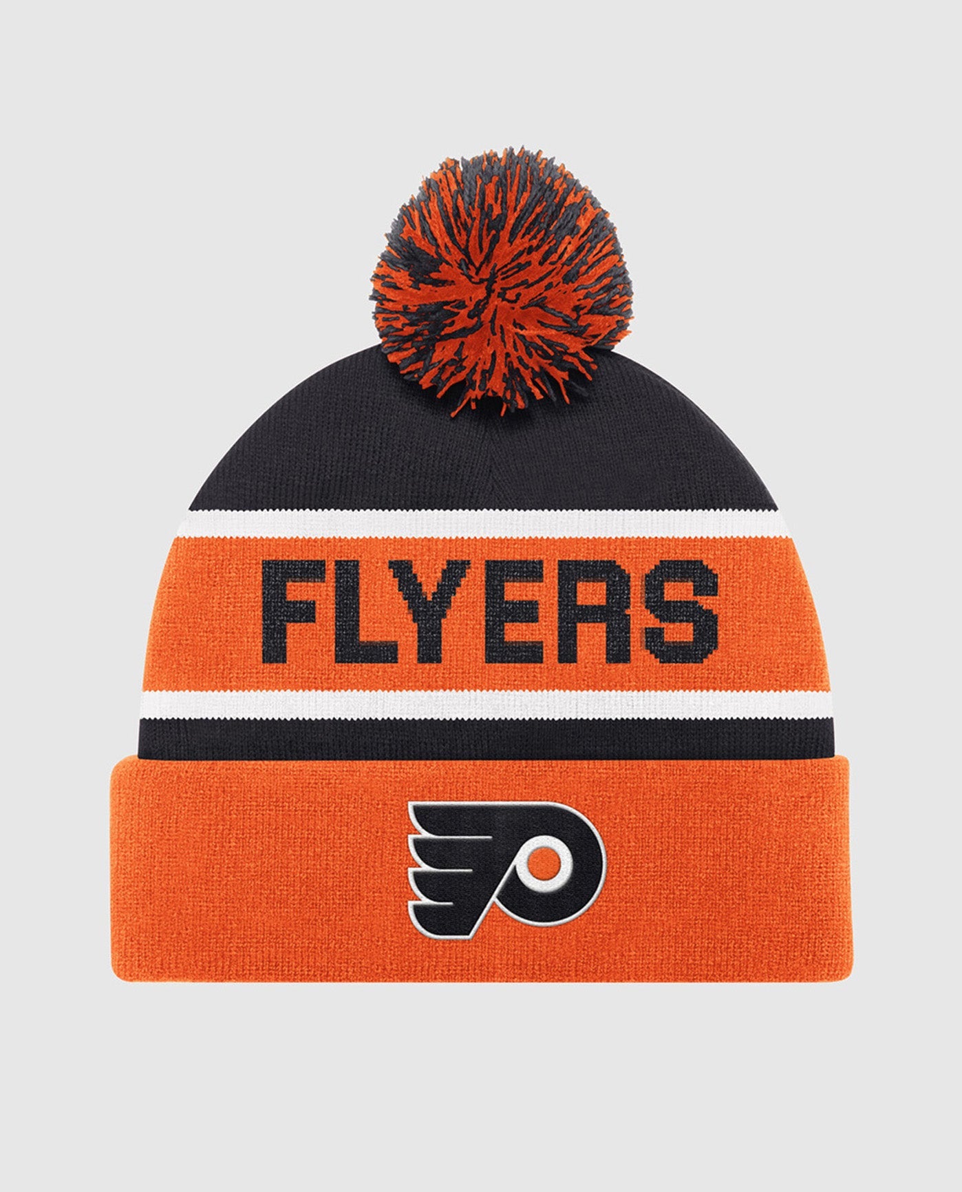 Front View of Starter Orange Philadelphia Flyers Starter Pom Beanie | STR PHILADELPHIA FLYERS ORANGE