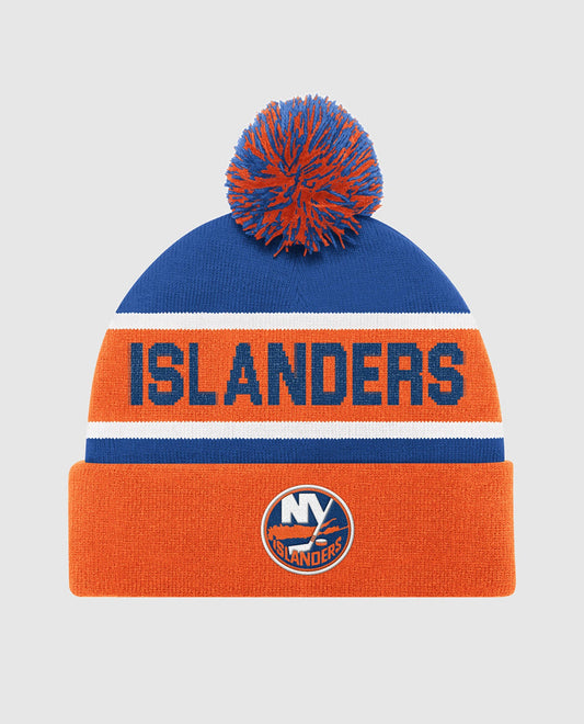 Front View of Starter Orange New York Islanders Starter Pom Beanie | STR NEW YORK ISLANDERS ORANGE