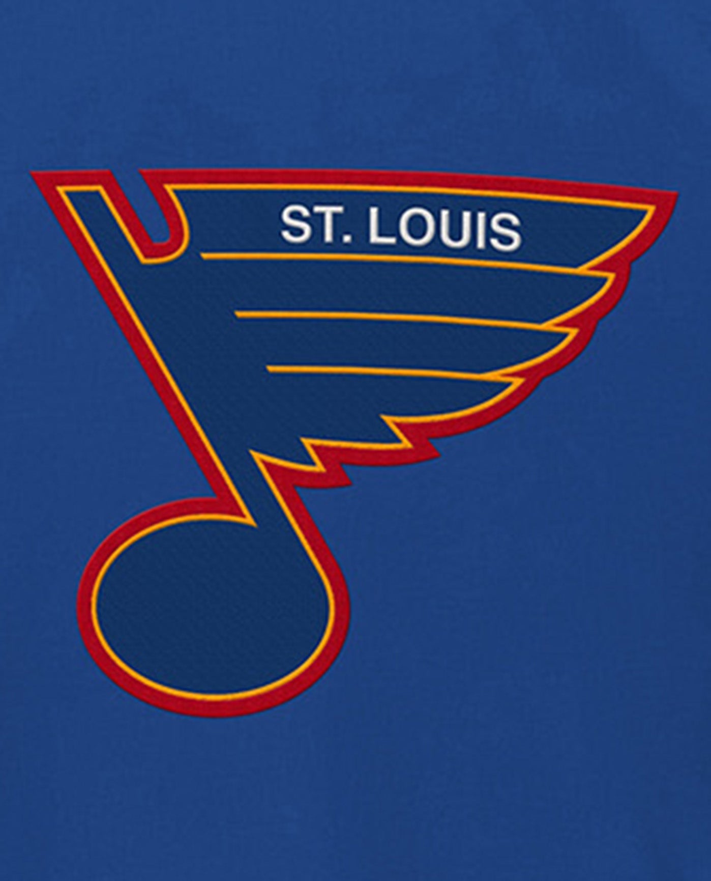 Detail View of Starter Blue St. Louis Blues-The Breakaway Nylon Half-Zip Starter Jacket | STR ST LOUIS BLUES BLUE