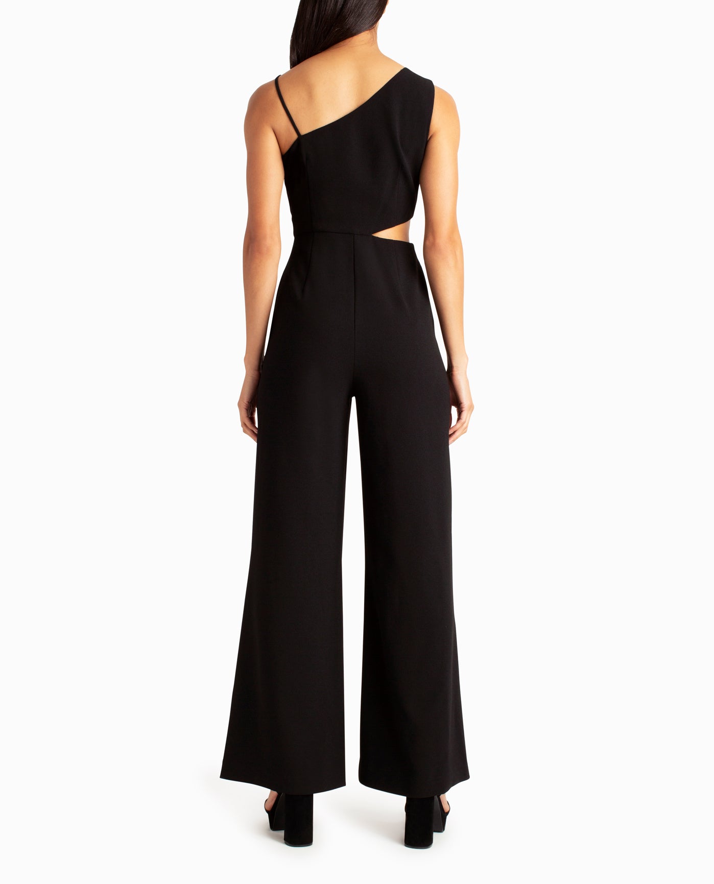 Bcbg fashion one shoulder jumpsuit