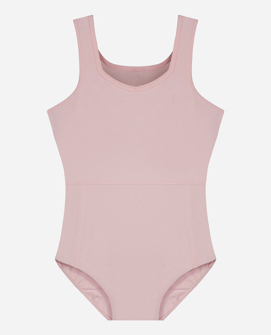 Front View of Danskin Dreamy Pink Girls Basic Princess Tank Dance Leotard | DSK DREAMY PINK