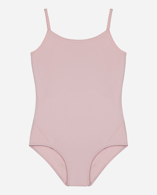 Front View Of Danskin Dreamy Pink Girls Basic Cami Tank Dance Leotard | DSK DREAMY PINK