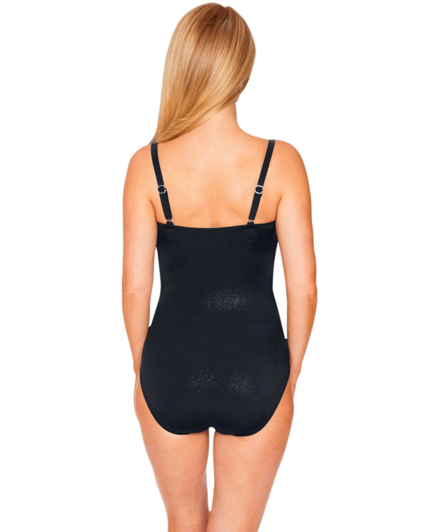 Back View of Longitude Black Lingerie One Piece Swimsuit | LGT Black