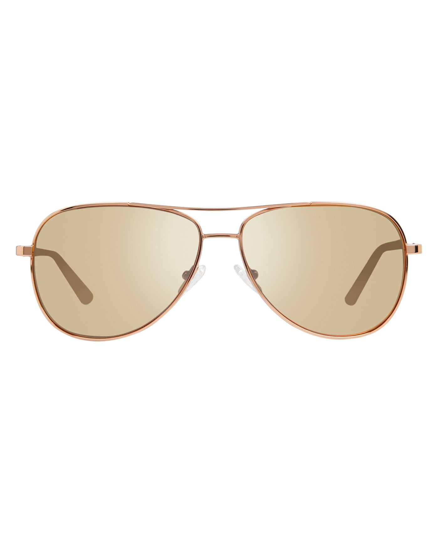 Front View of Revo Rose Gold And Champagne Lifestyle Women's Aviator Relay Sunglasses | REVO ROSE GOLD AND CHAMPAGNE