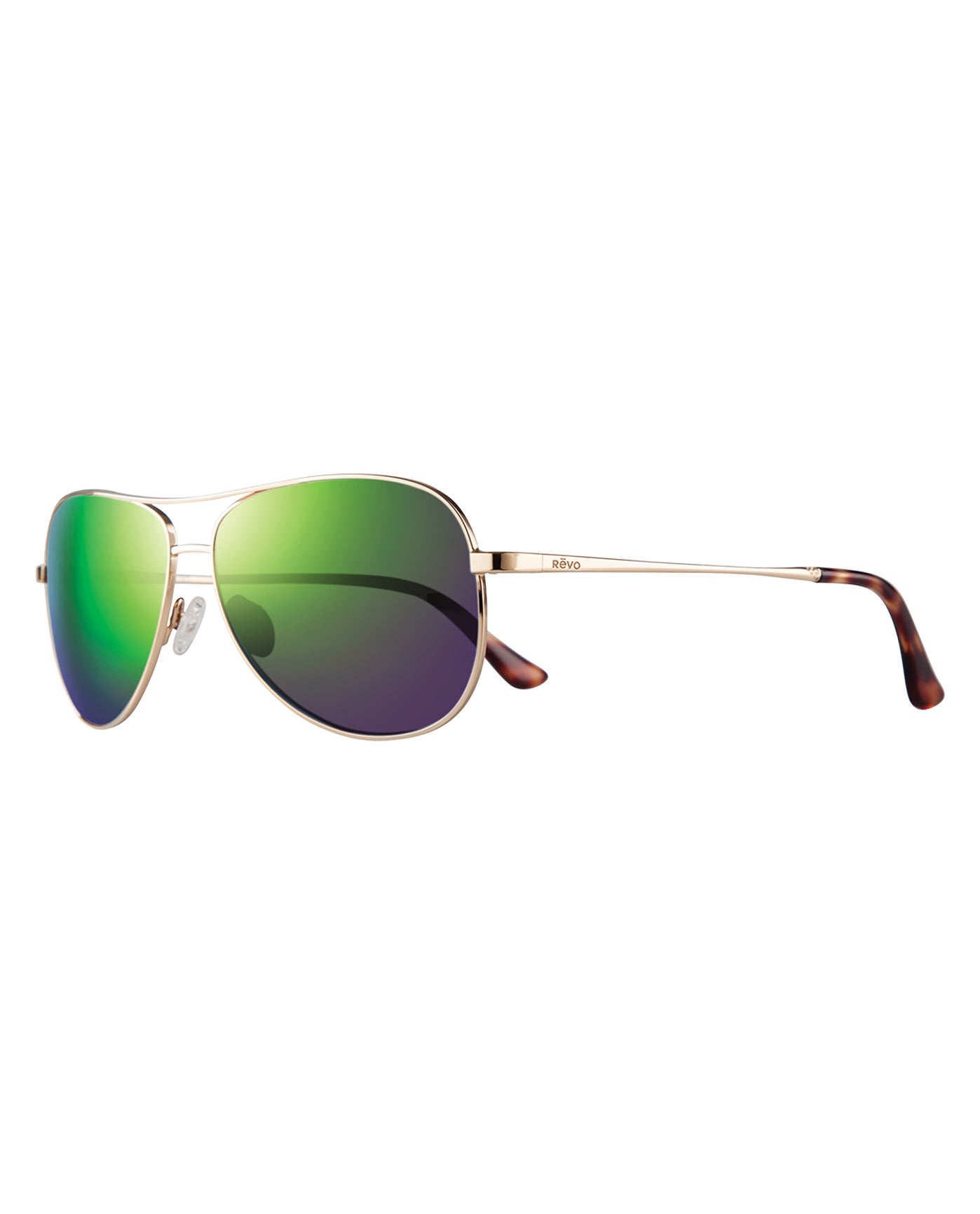 Side View of Revo Gold And Evergreen Lifestyle Women'S Relay Petite Sunglasses | REVO GOLD AND EVERGREEN
