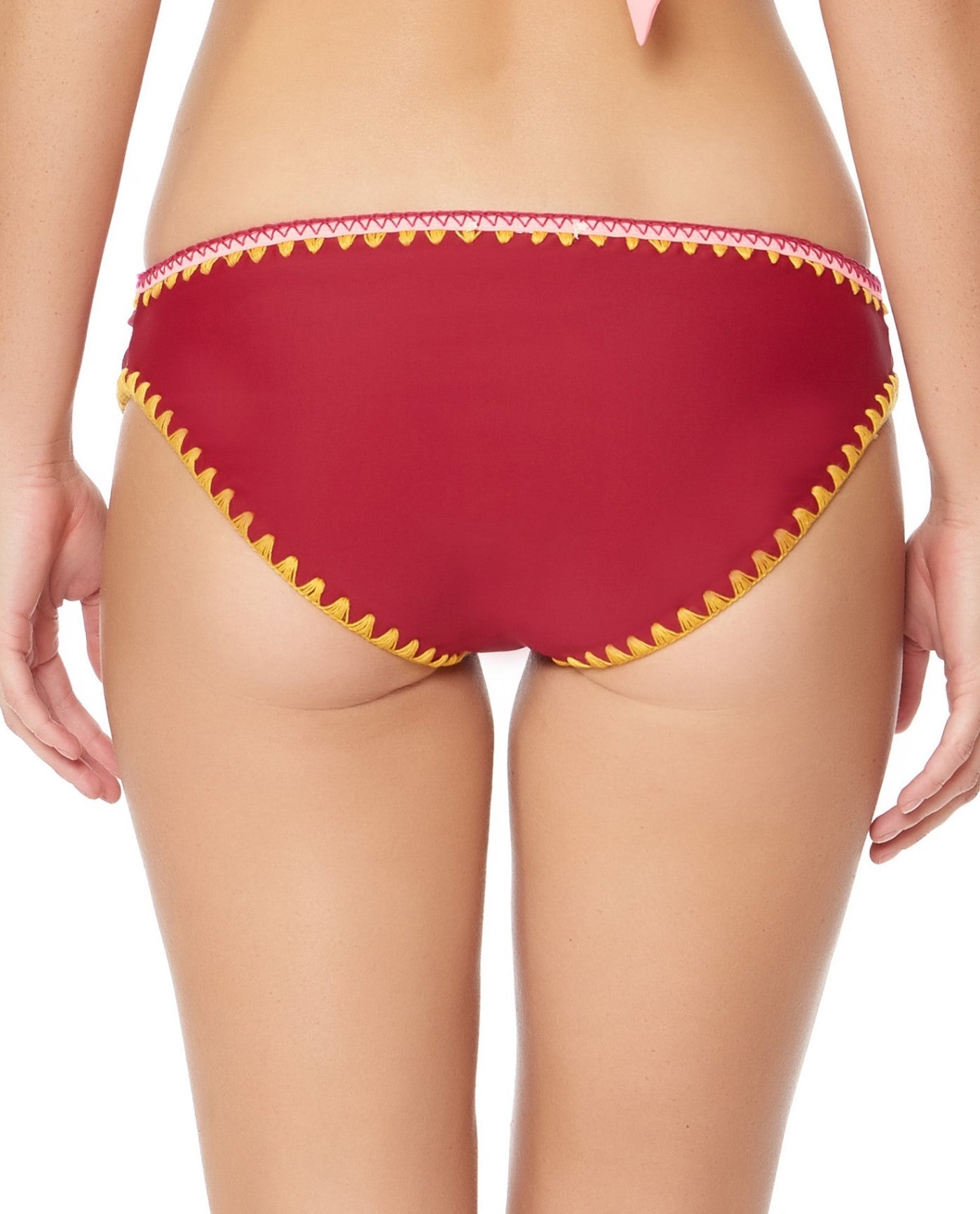 Alternate Back View of Jessica Simpson Woodstock Merlot And Spice Reversible Hipster Bikini Bottom | JES MERLOT AND SPICE