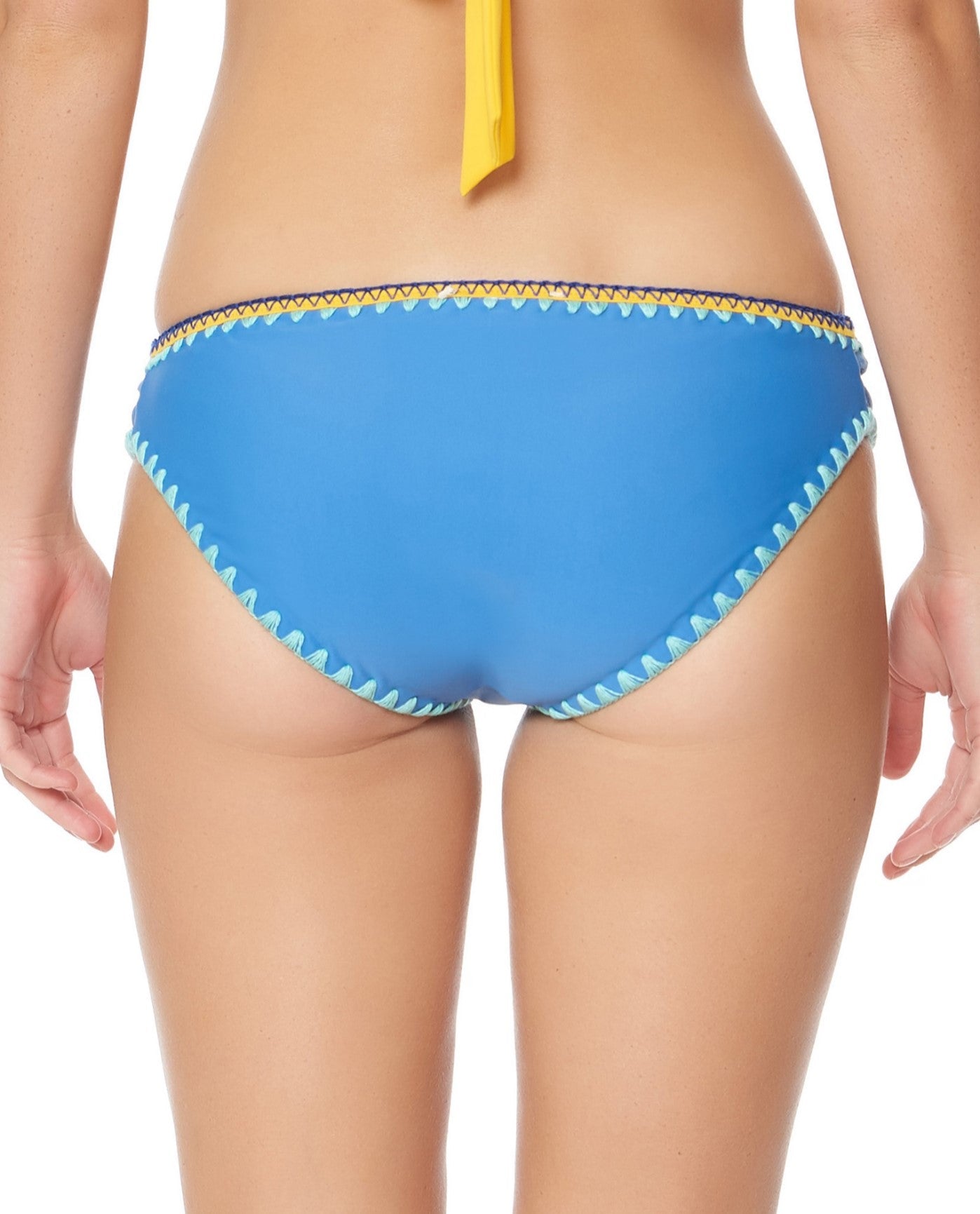 Alternate Back View of Jessica Simpson Woodstock Marine And Peri Reversible Hipster Bikini Bottom | JES MARINE AND PERI