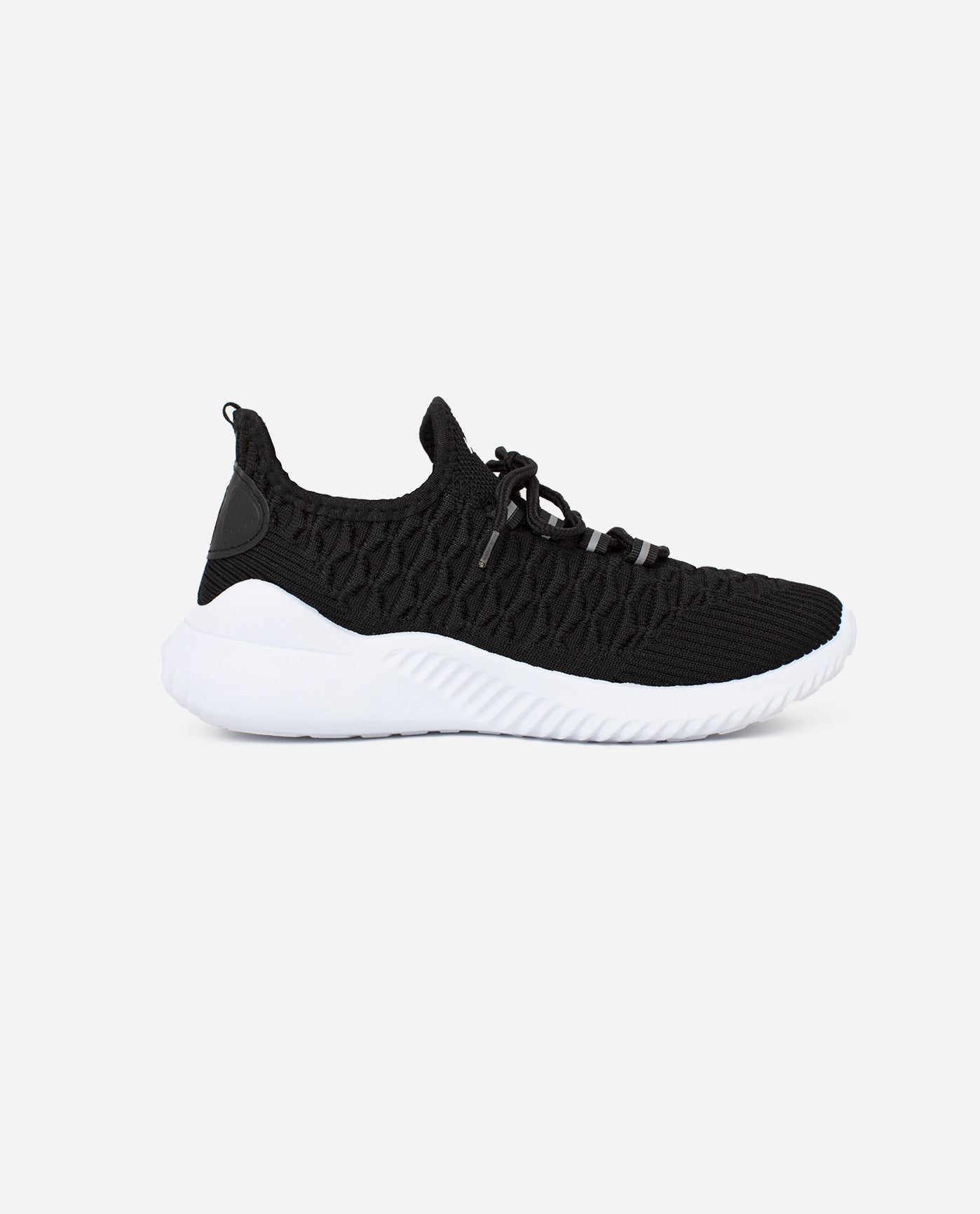 Alternate Side View of Danskin Black Stunt Lace Up Sneaker | DSK BLACK