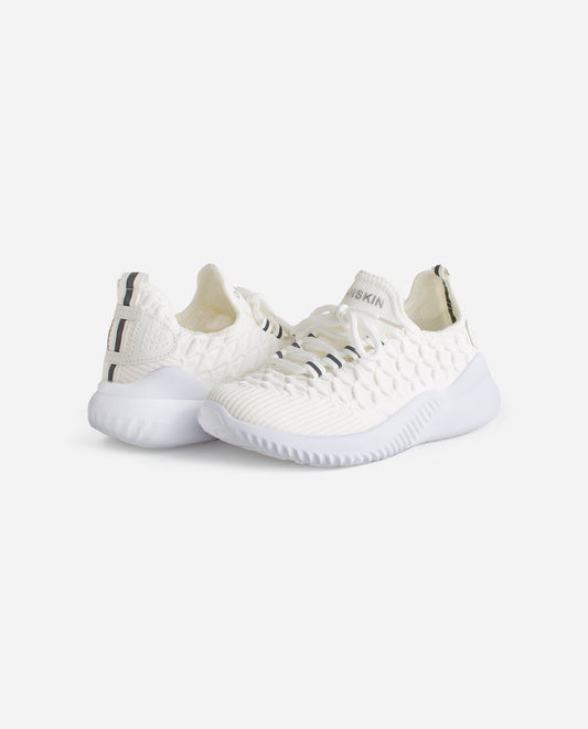 Front View Of Danskin White Girls Stunt Lace Up Sneaker | DSK WHITE