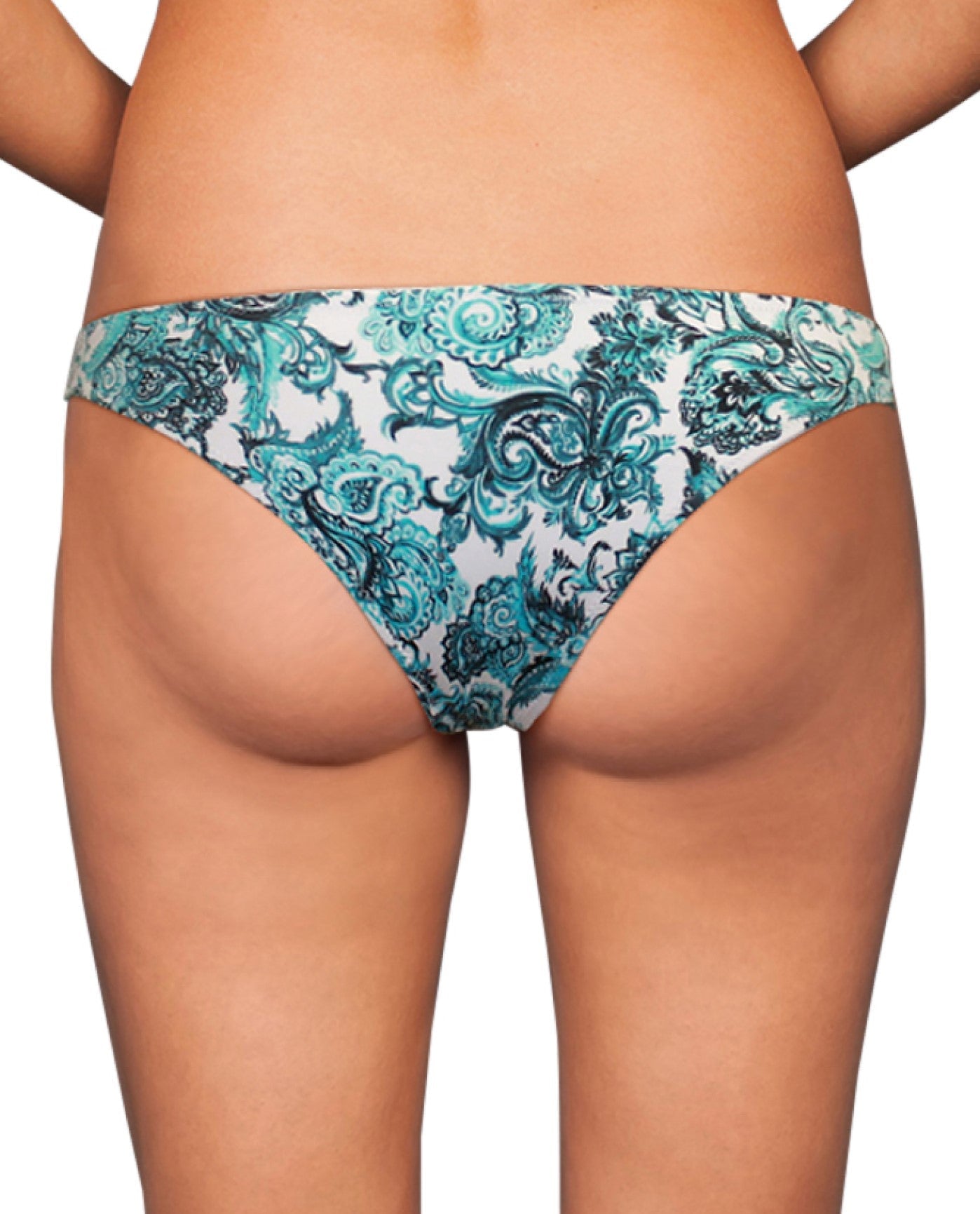 Back View of Zali Peacock Bandana Cheeky Bikini Bottom |  ZAL PEACOCK