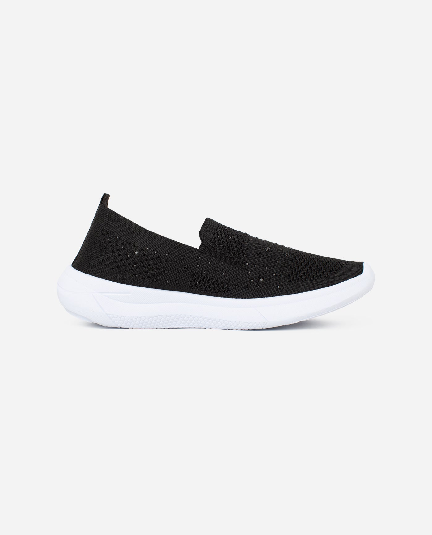Alternate Side View of Danskin Black Zest Slip On Sneaker | DSK BLACK