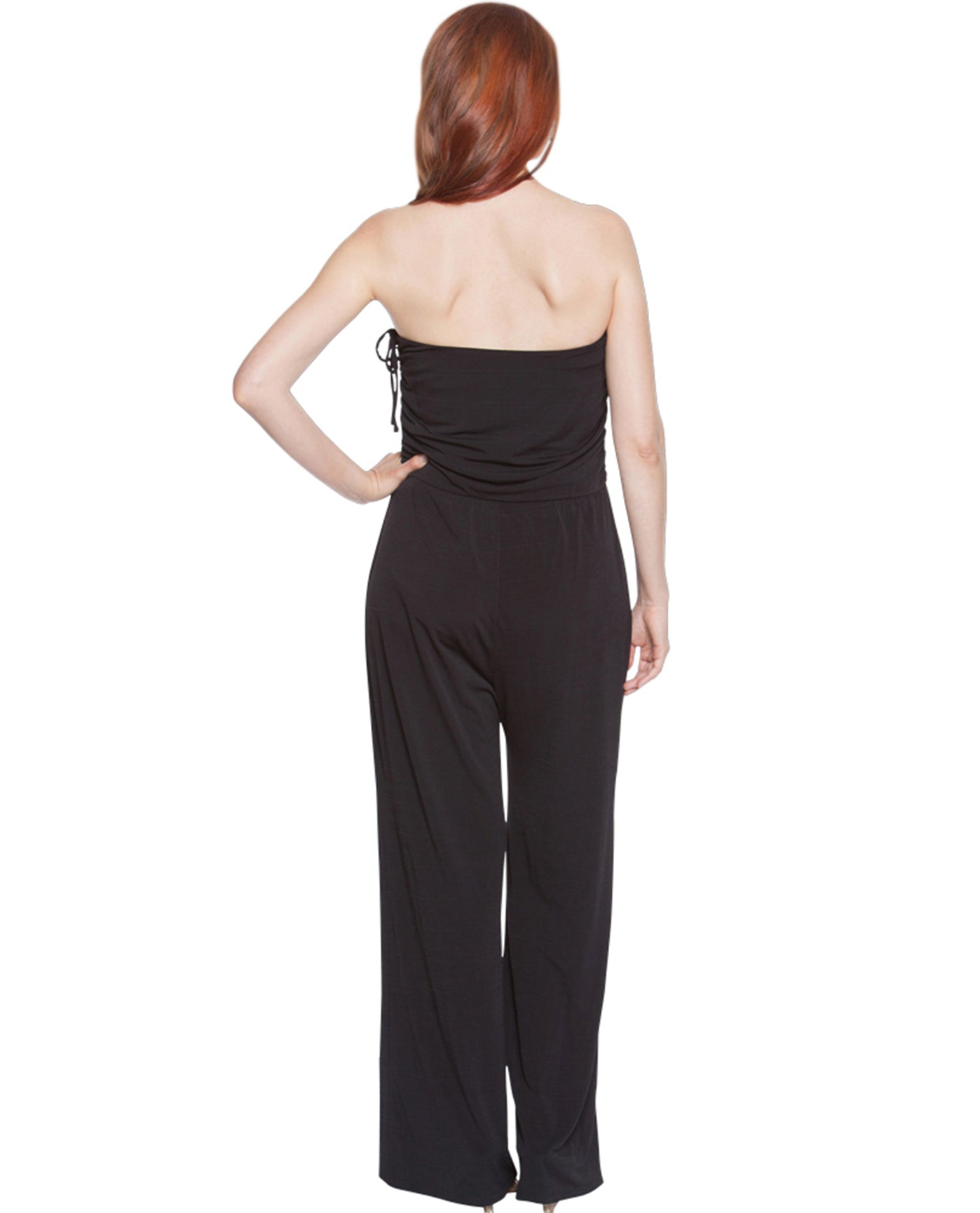 Back View Of Dotti Summer Sunset 2-in-1 Black Jumpsuit | DOT BLACK