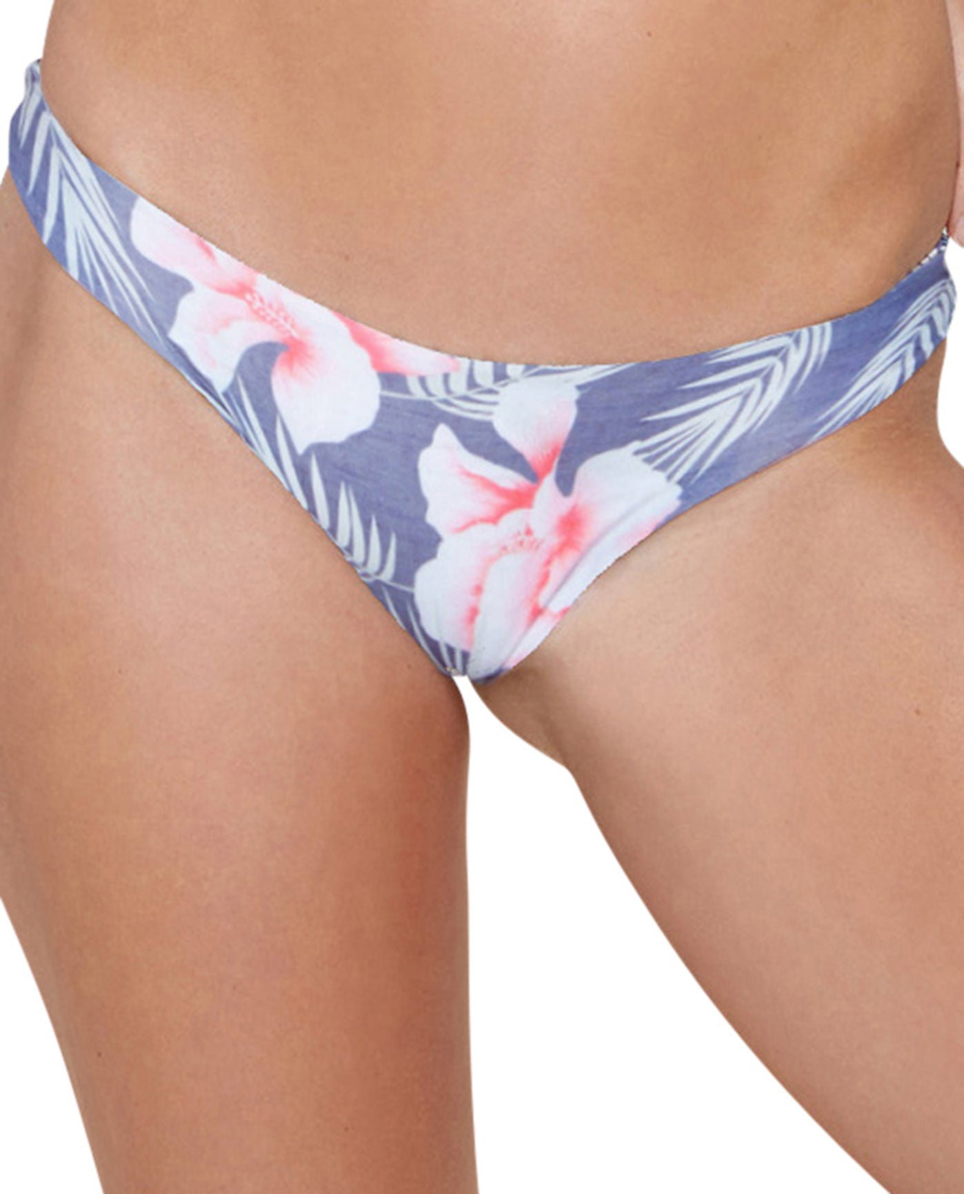 Front View Of Stone Fox Swim Malibu Moderate Bikini Bottom | SFS FLOR GITANO