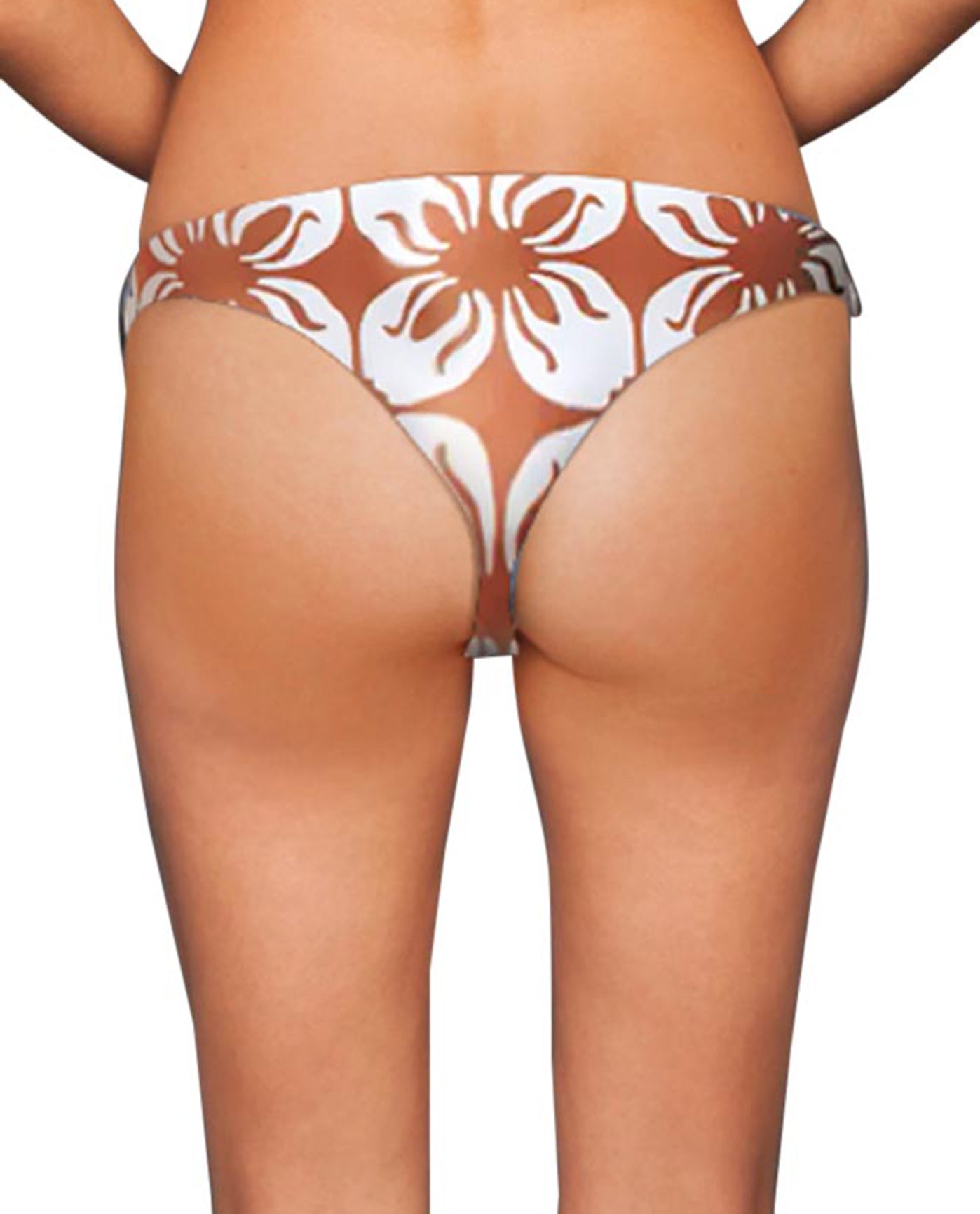 Back View Of Stone Fox Swim Malibu Moderate Bikini Bottom | SFS INDO TILE