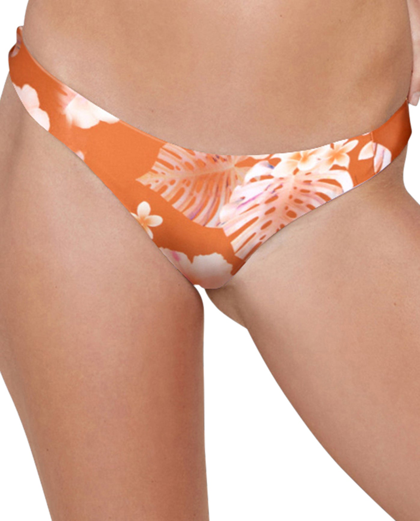 Front View Of Stone Fox Swim Malibu Moderate Bikini Bottom | SFS KUU LEI