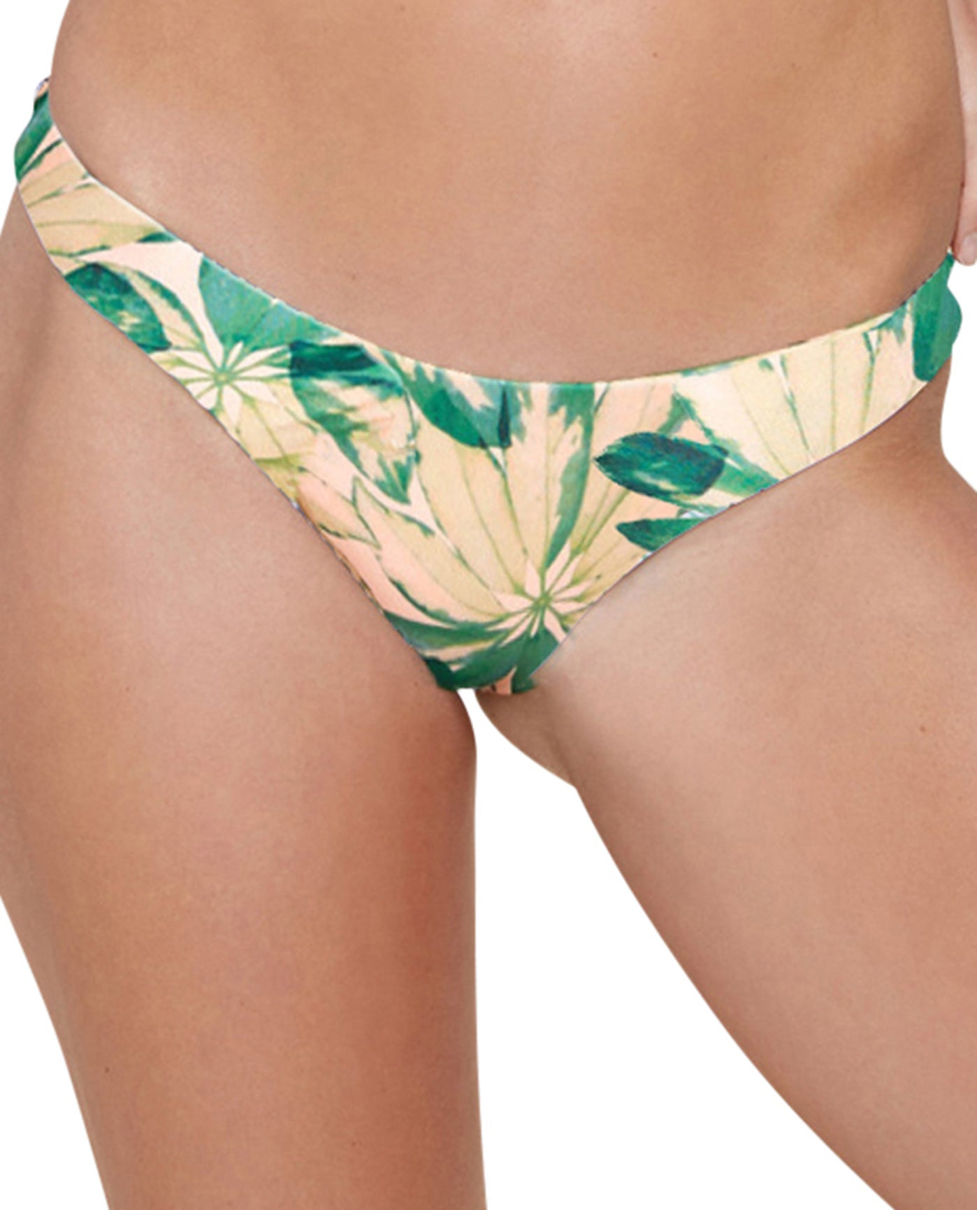 Front View Of Stone Fox Swim Malibu Moderate Bikini Bottom | SFS KE ALOHA