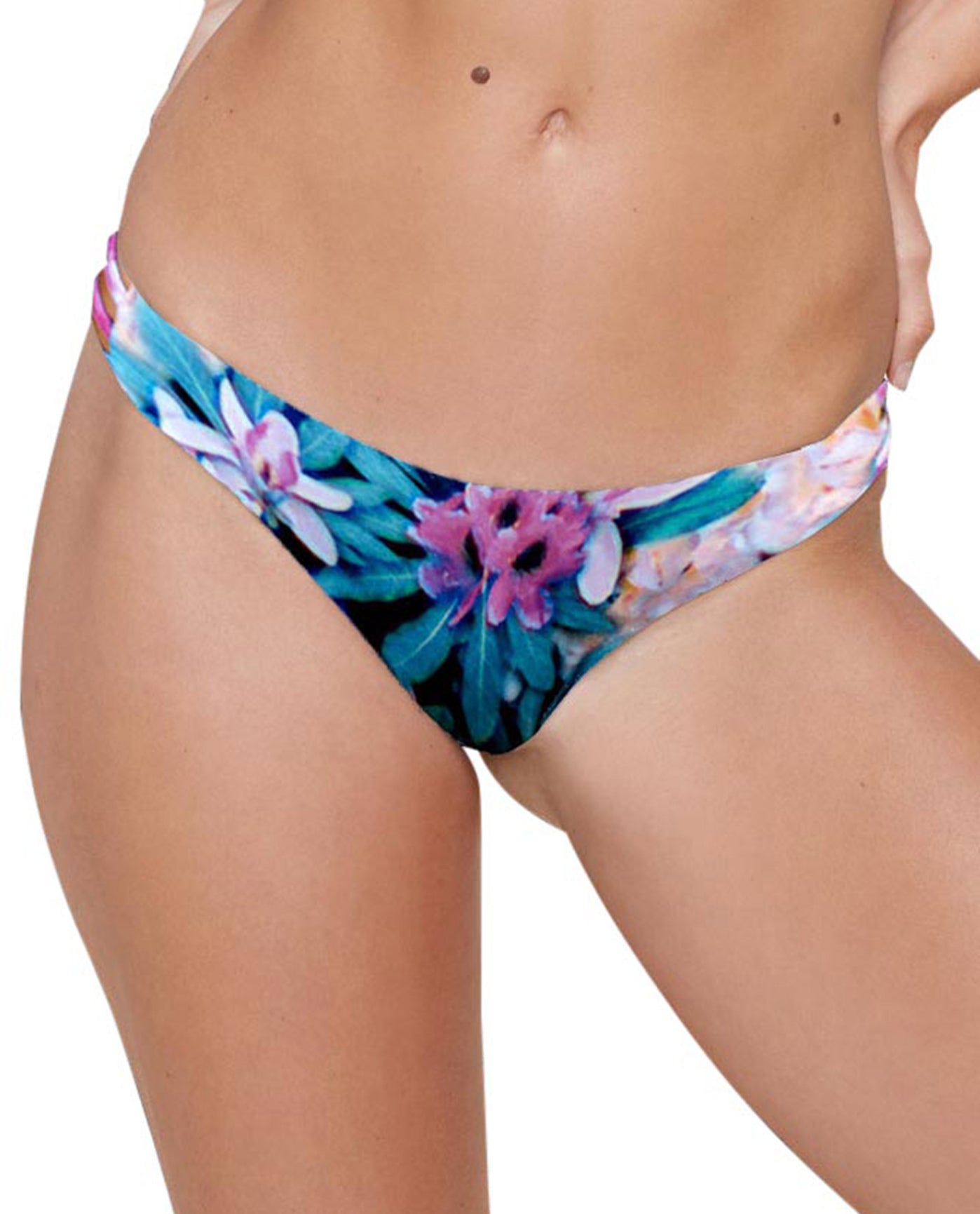 Front View Of Stone Fox Swim Malibu Moderate Bikini Bottom | SFS WONDERLAND