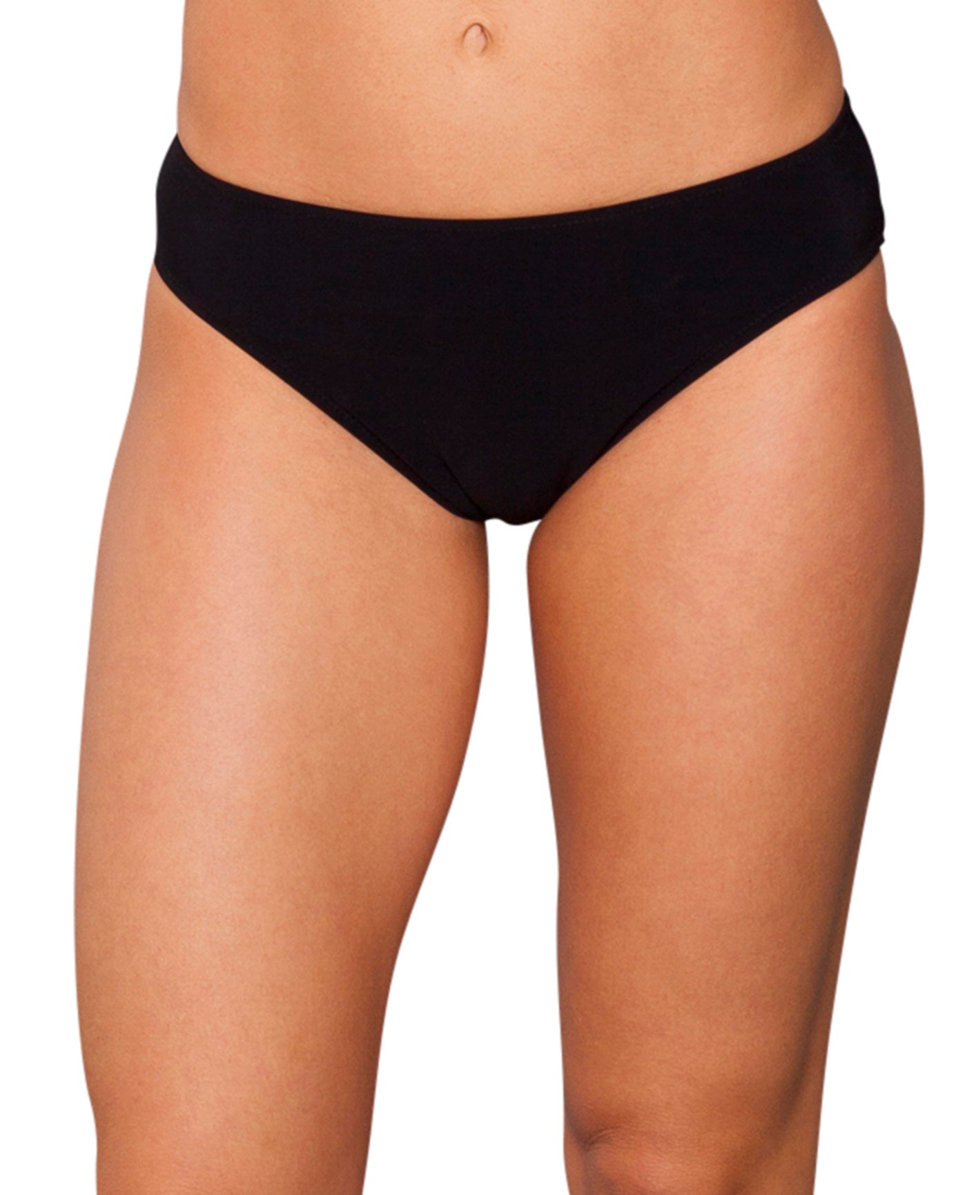 Front View Of Profile by Gottex Black Brief Swim Bottom  | PRO TUTTI FRUTTI BLACK