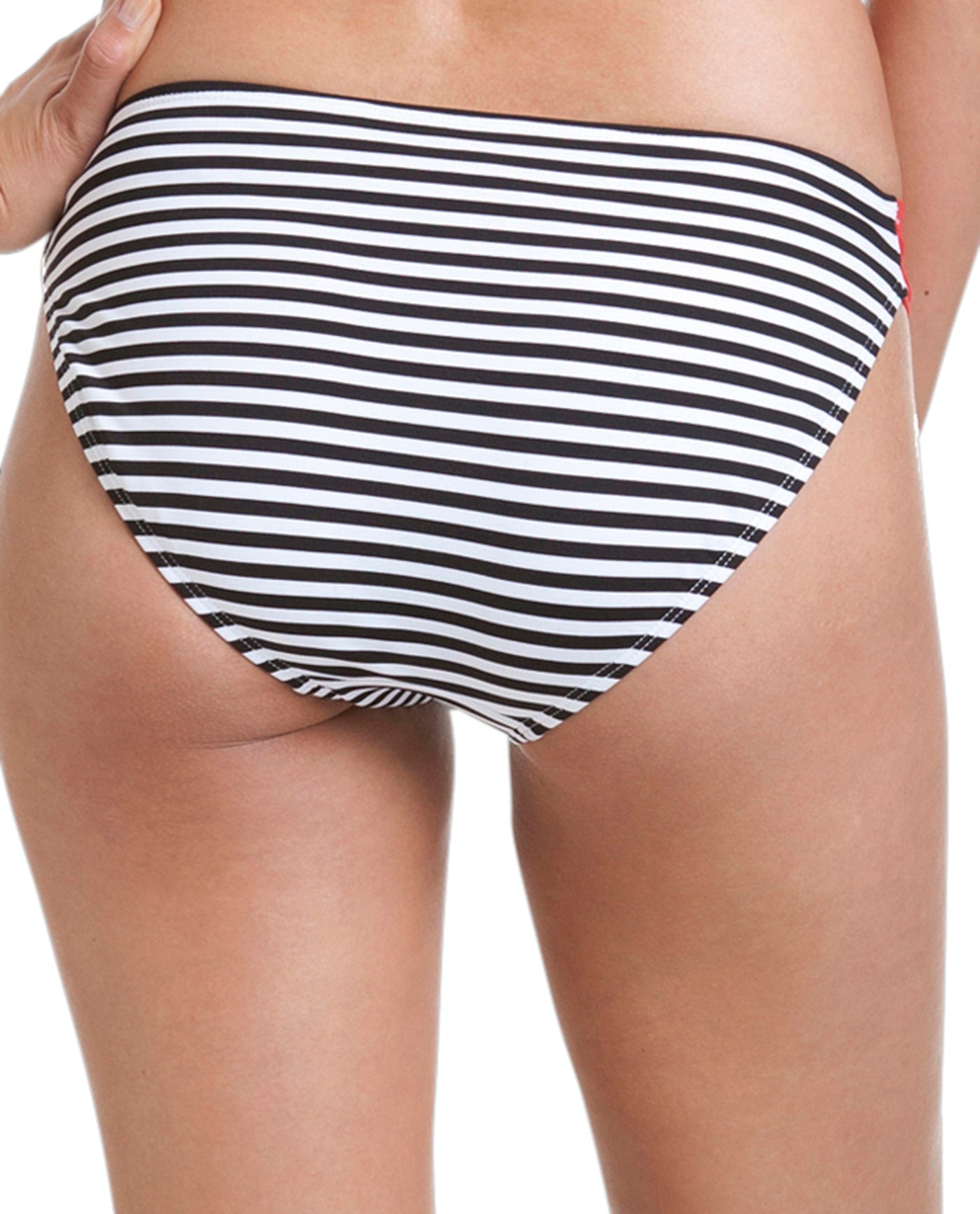 Back View Of Cole of California Dots and Stripes Tab Side Hipster  | COL DOTS AND STRIPES