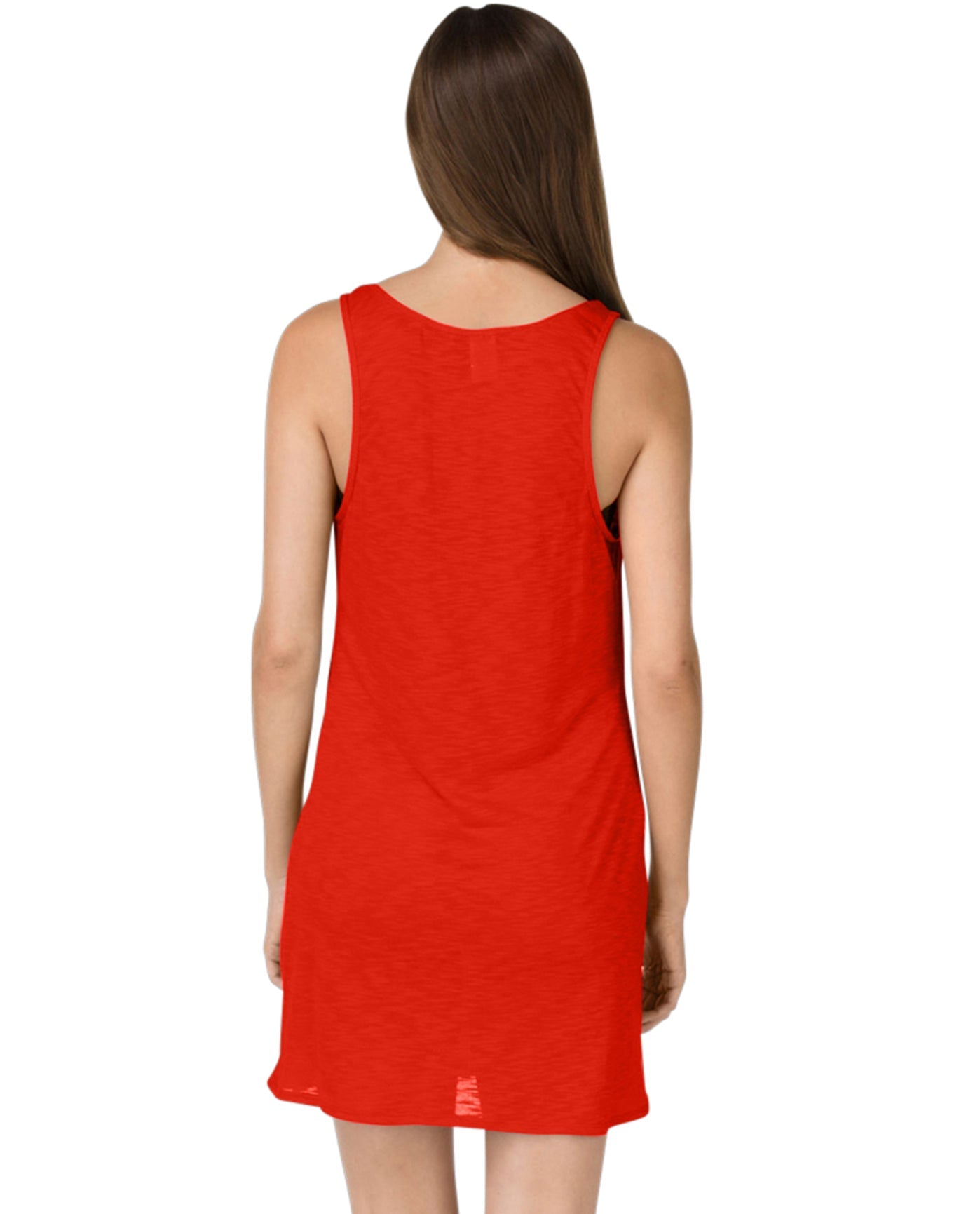 Back View Of La Blanca Punch Jersey Tank Dress  | LAB Punch