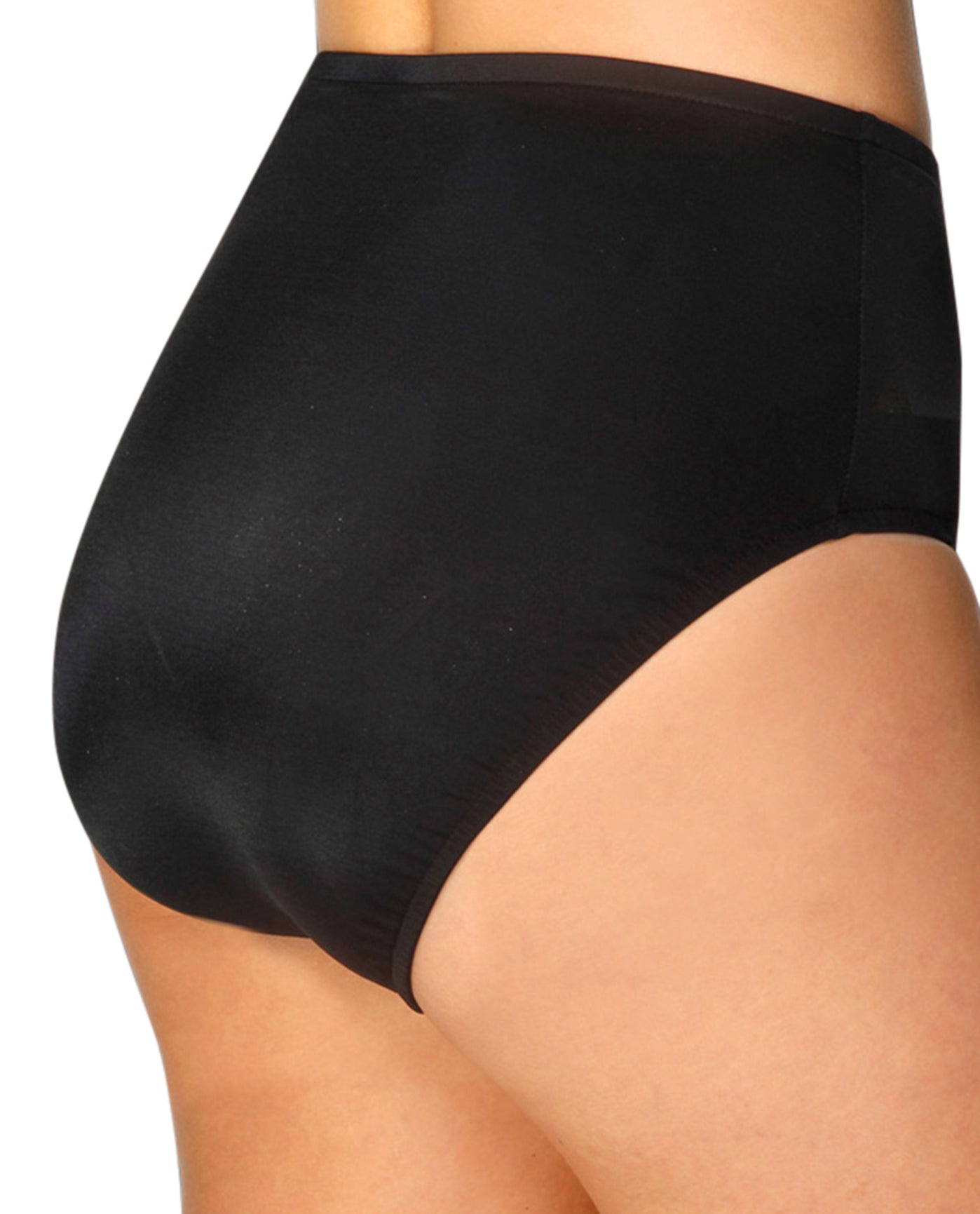 Back View Of Kallure Full Brief Swim Bottom | KAL Black