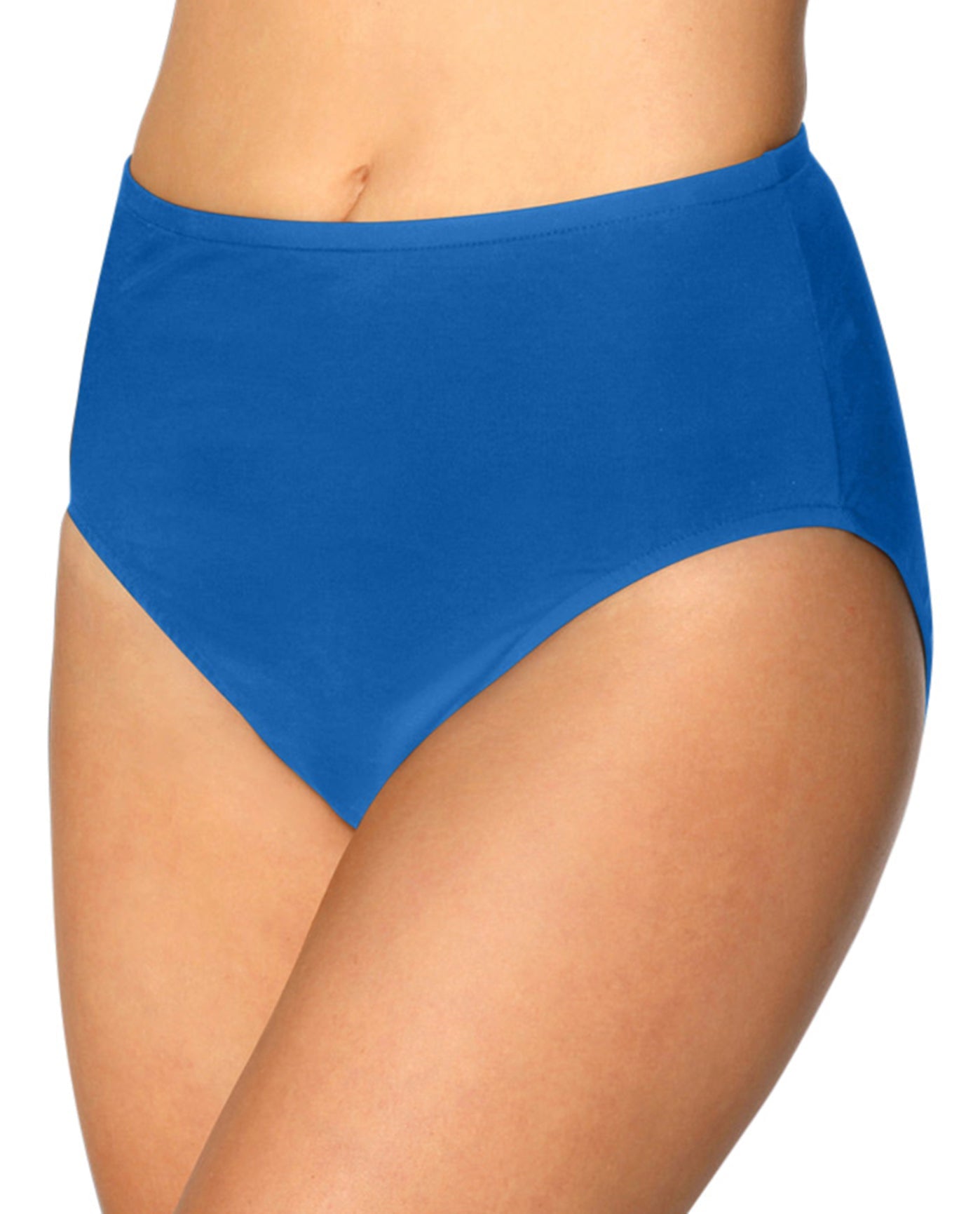 Front View Of Kallure Full Brief Swim Bottom | KAL Blue