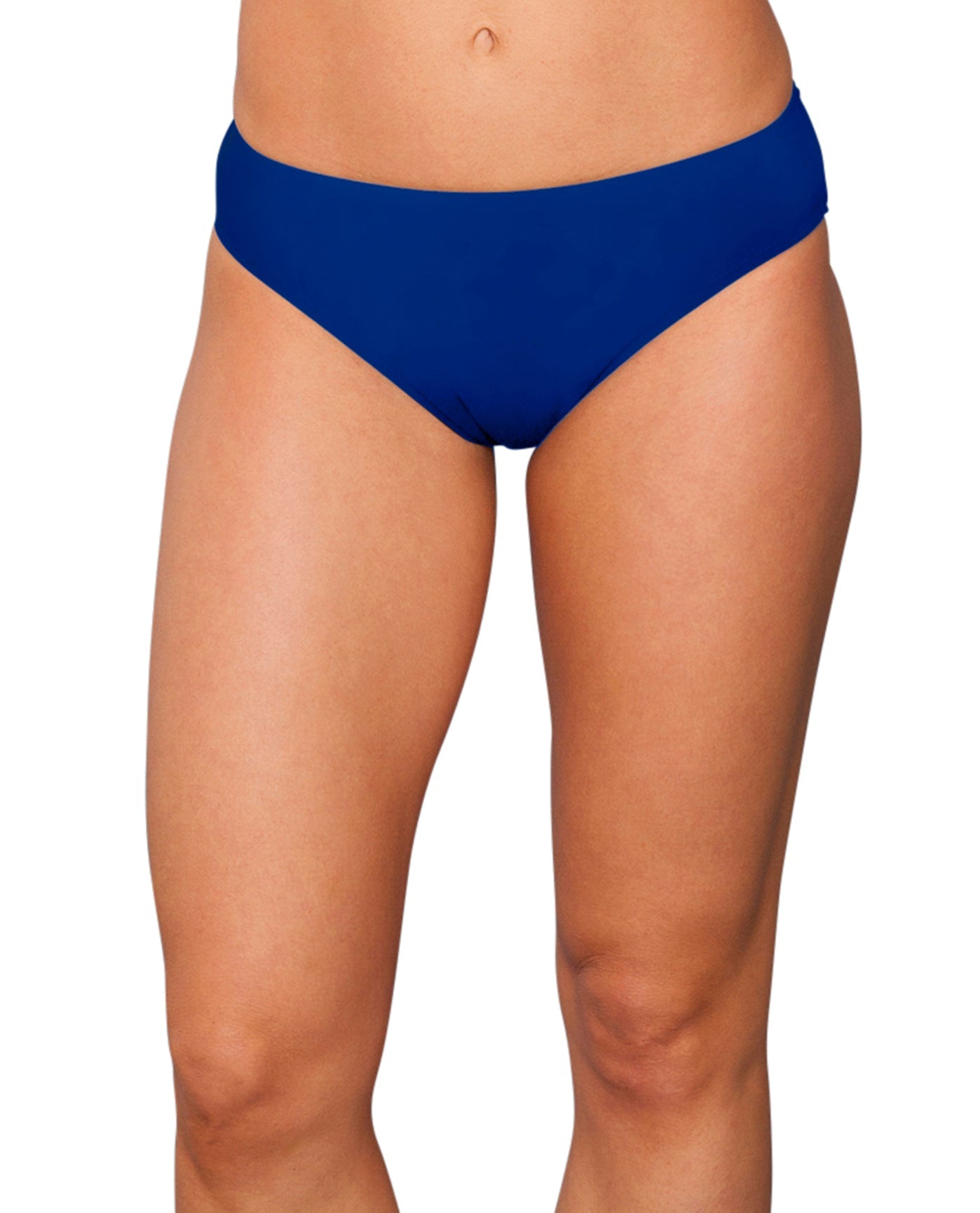 Front View Of Kallure Hipster Swim Bottom | KAL Blue