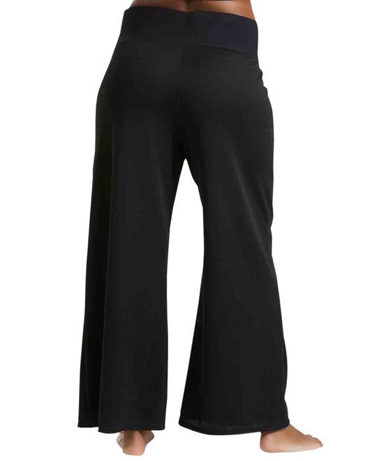 Back View Of Always For Me Black Plus Size Zipper Front Pant | AFM BLACK