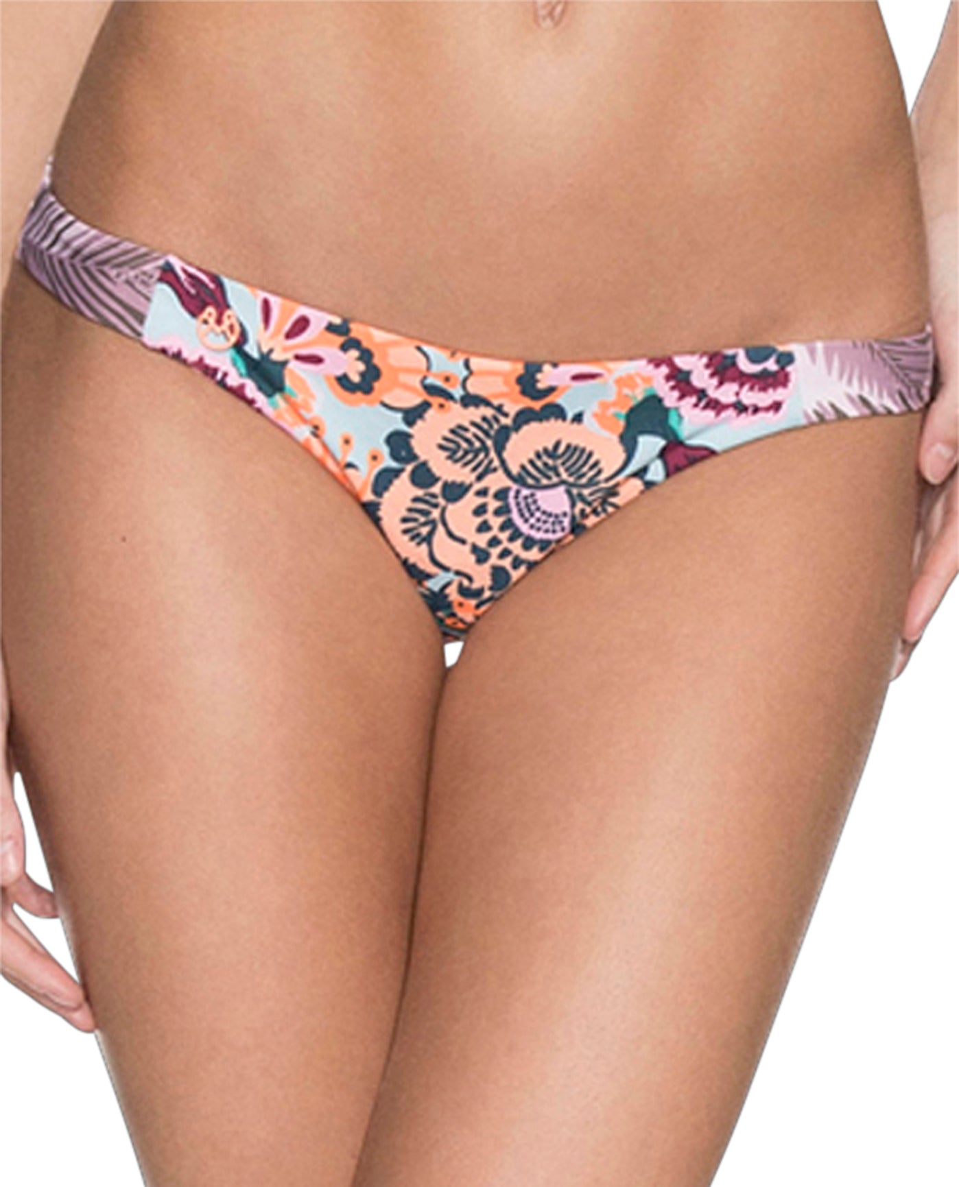 Front View Of Maaji Curuba Hibiscus Signature Hipster Bikini Bottom | MAA CURUBA HIBISCUS